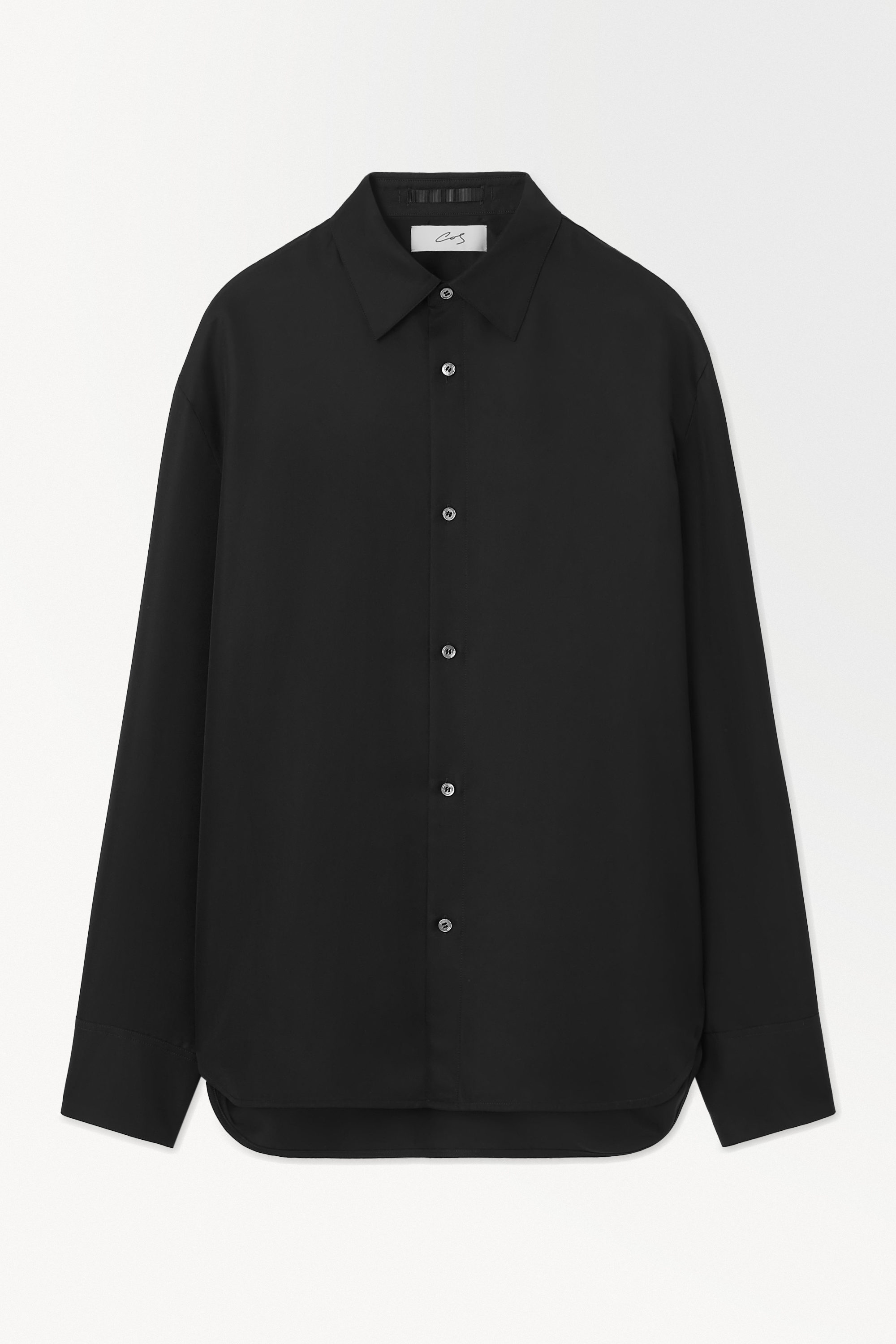 THE SILK DRESS SHIRT - BLACK | COS