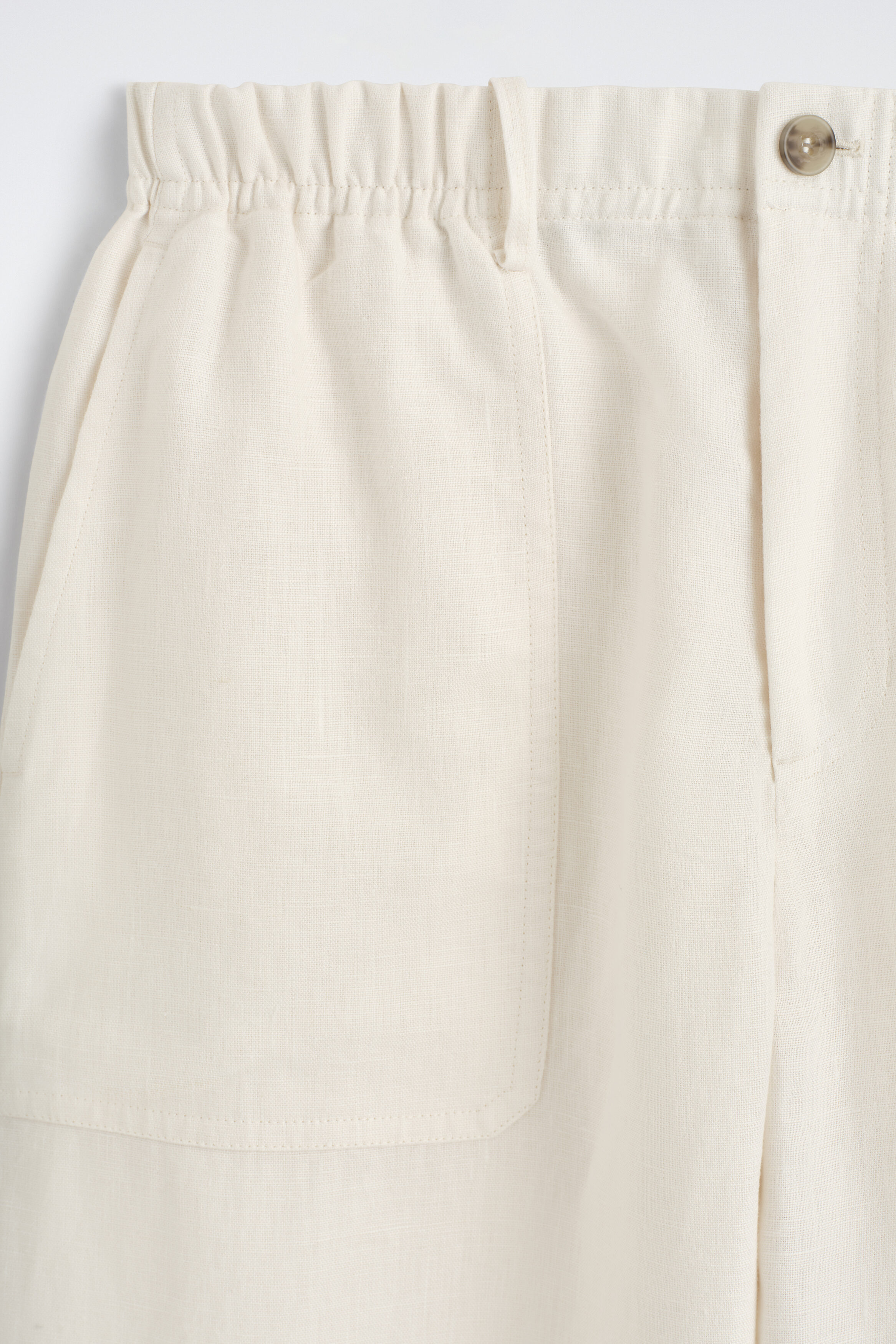 LINEN RELAXED-FIT BARREL-LEG PANTS - thumbnail 6