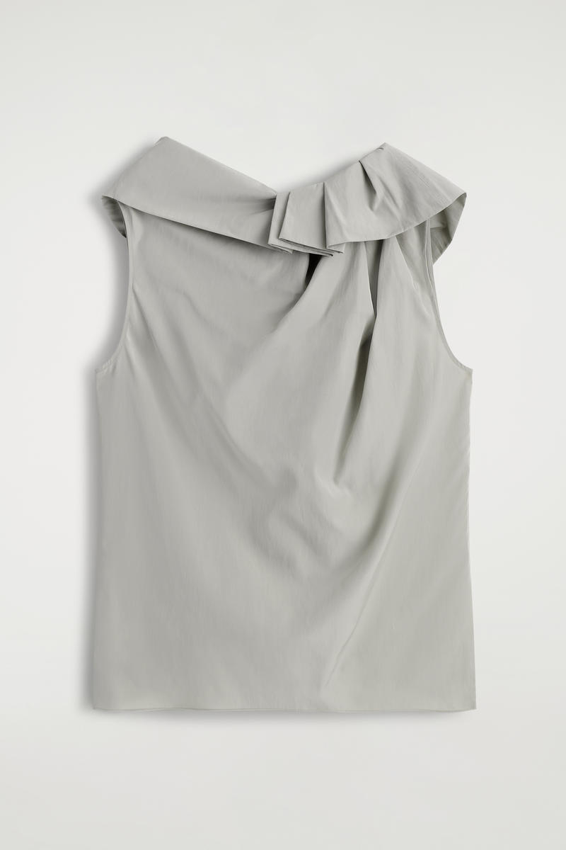 COS Oversized Draped Top Grey Women's Extra Large