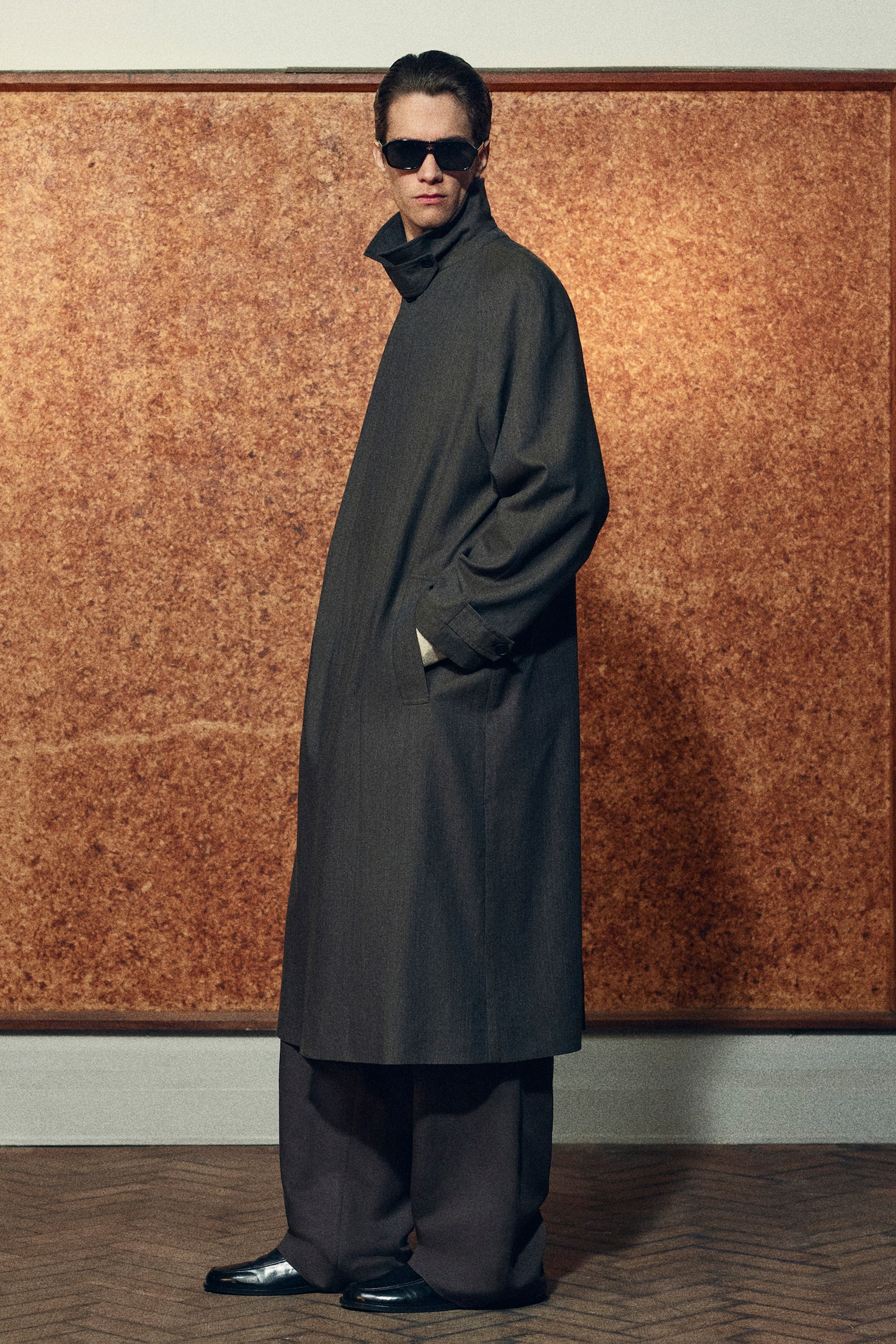 LIGHTWEIGHT COTTON-HERRINGBONE TRENCH COAT - 7