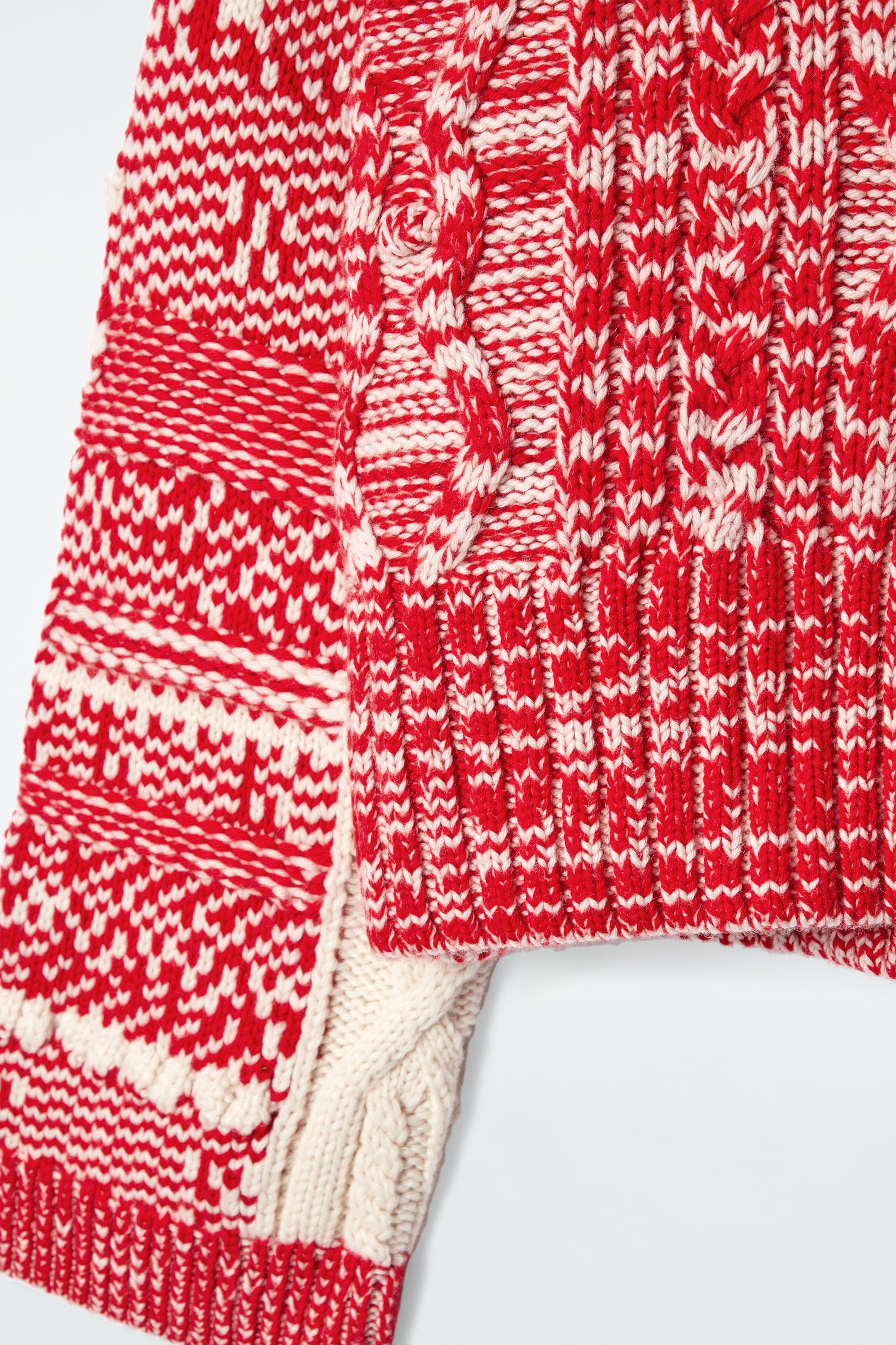 Grösseres Bild ansehen: FAIR-ISLE-PULLOVER AUS WOLL-KASCHMIR-MIX - ROT/CREME - DAMEN | H&M CH 9