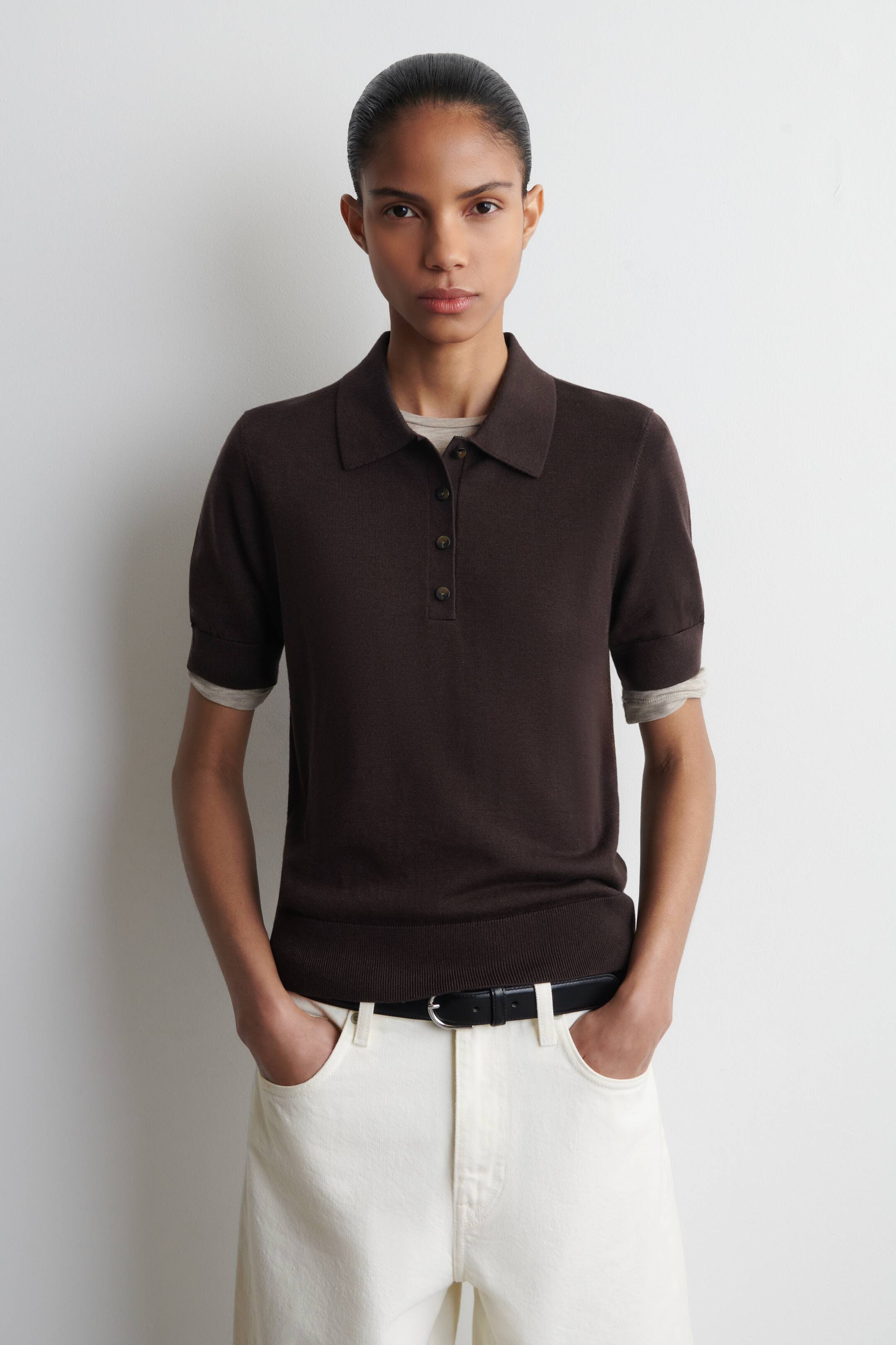 Προβολή μεγαλύτερης εικόνας: ΠΟΛΟ ΜΠΛΟΥΖΑ ΑΠΟ ΜΑΛΛΙΝΟ ΜΙΓΜΑ ΣΕ ΜΙΚΡΟ ΜΕΓΕΘΟΣ - ΣΚΟΥΡΟ ΚΑΦΕ - Ladies | H&M GR 1