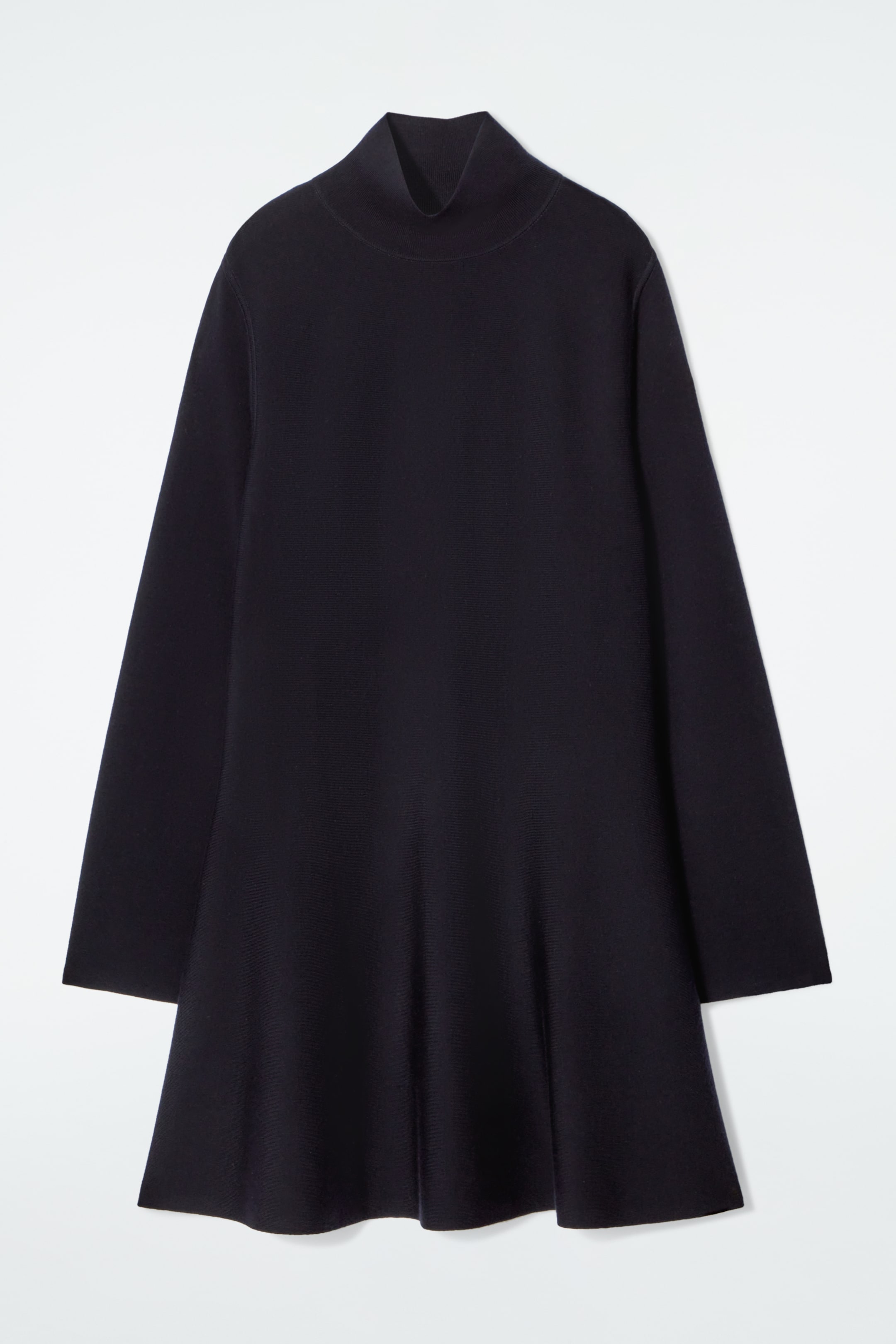 Agrandir l'image: ROBE COURTE ÉVASÉE À COL MONTANT EN LAINE - BLEU MARINE - FEMME | H&M FR 5
