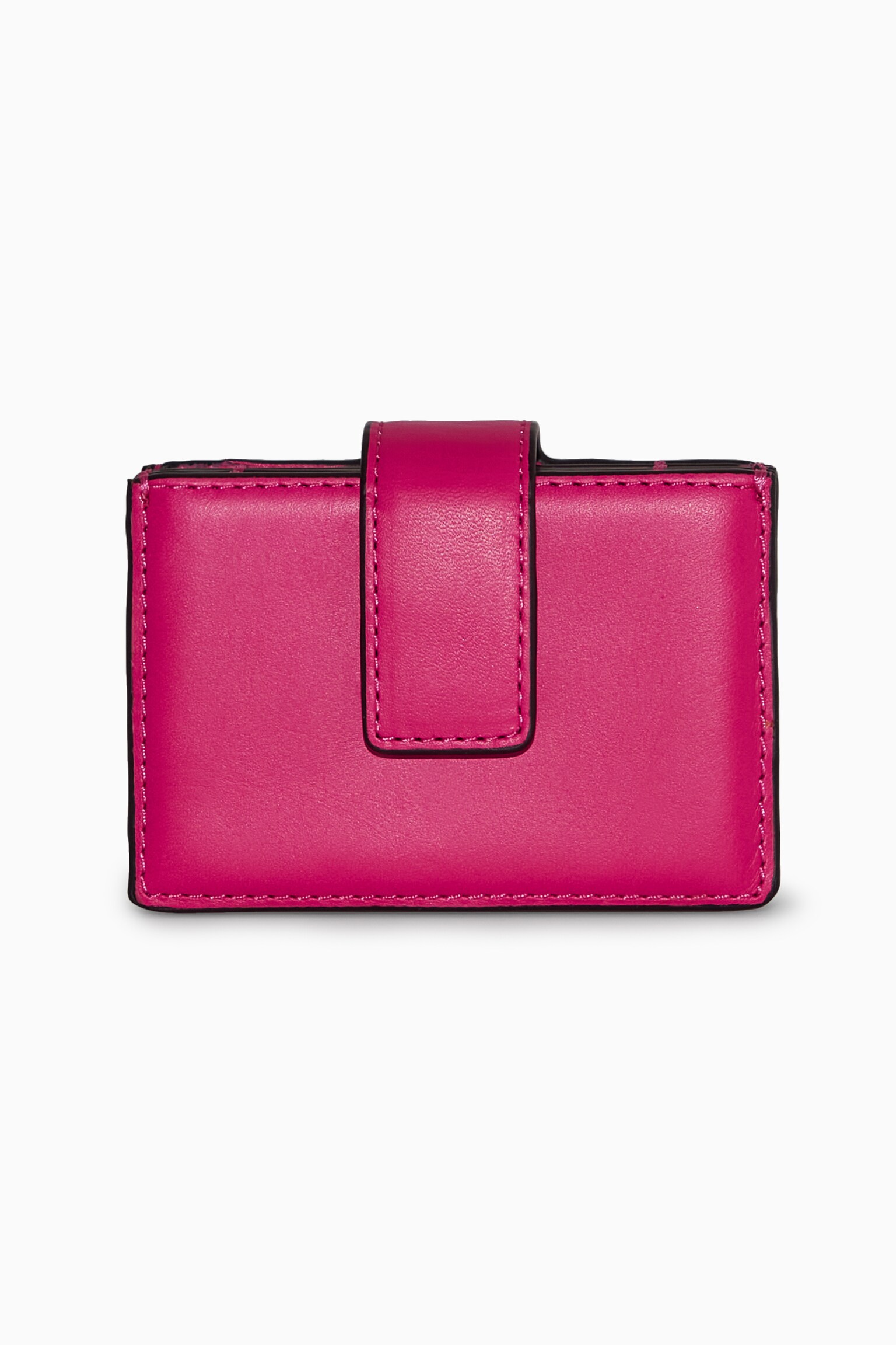 FOLDED CARDHOLDER - LEATHER - PINK