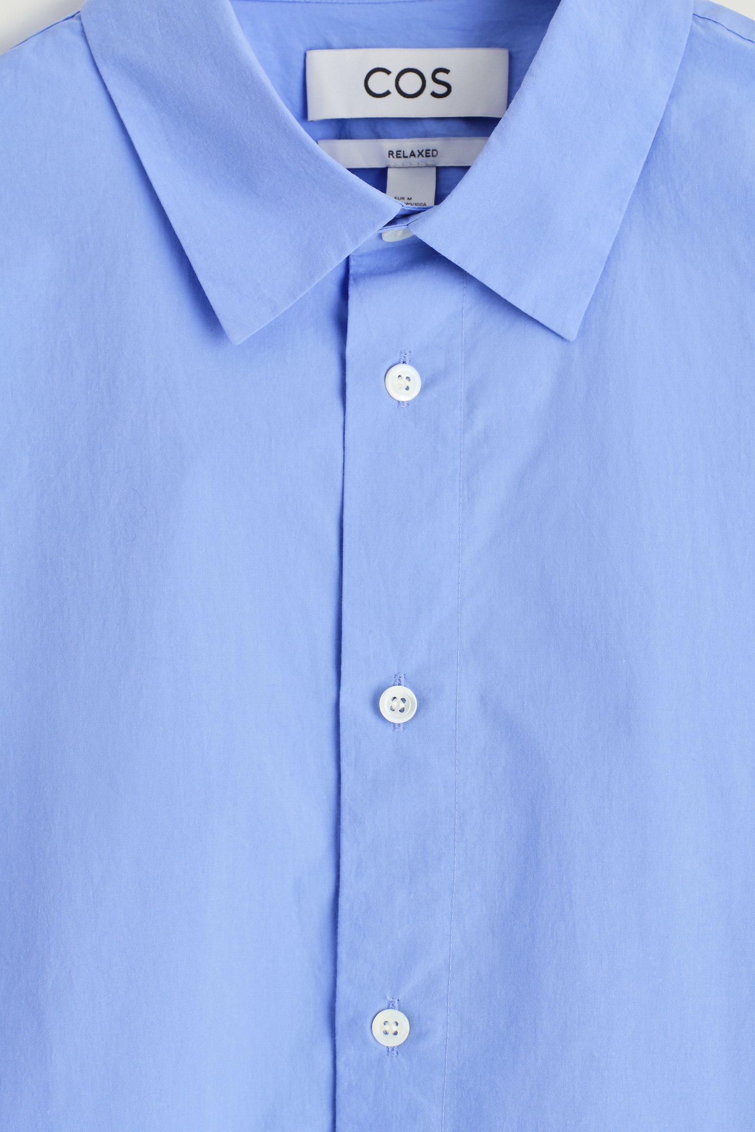 RELAXED PIMA COTTON-POPLIN SHIRT - BLUE/WHITE/LIGHT BLUE - 6
