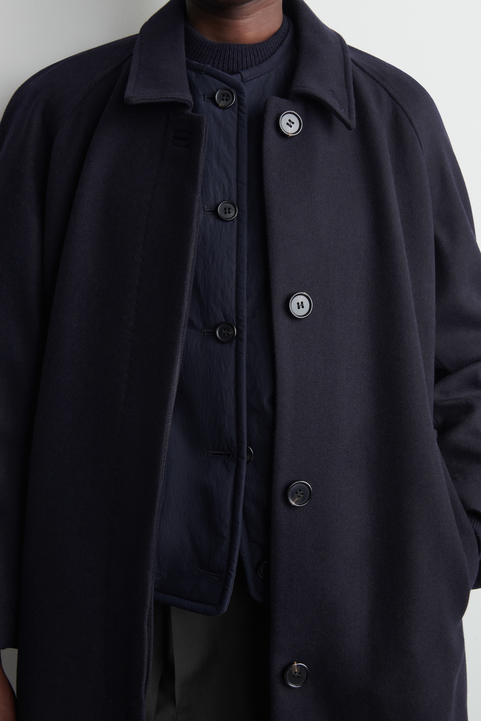 PADDED COTTON LINER JACKET - NAVY - 4