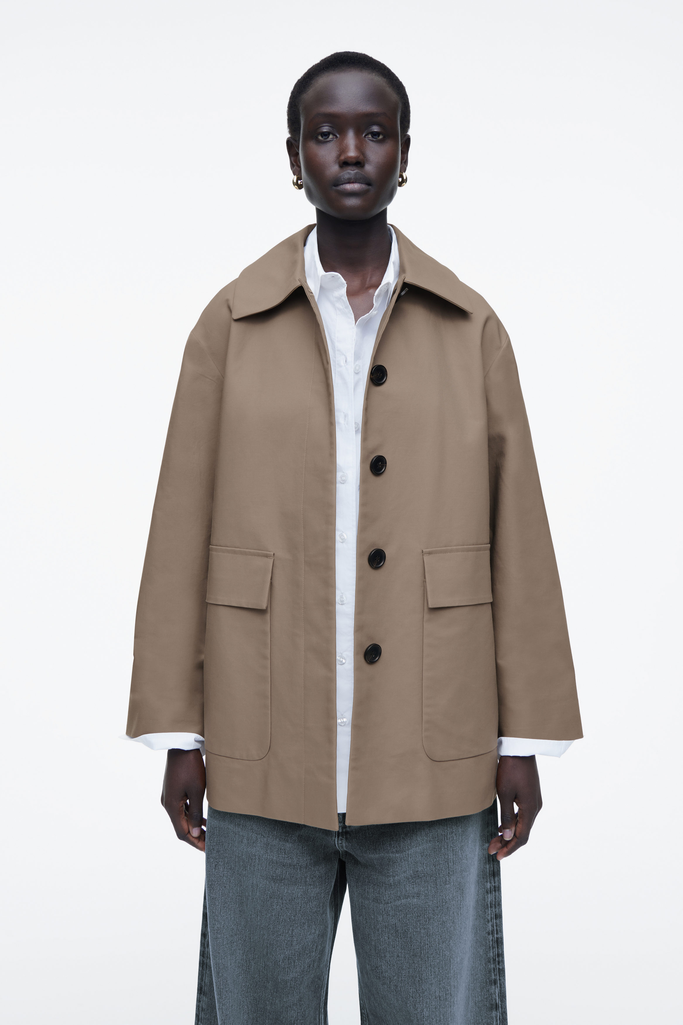 【ハンガー付き】CALEE BUCKSKIN CAR COAT TYPE DEER SKIN ROUNDED HEM CAR COAT[ DC-76-C ] | Y'2 LEATHER