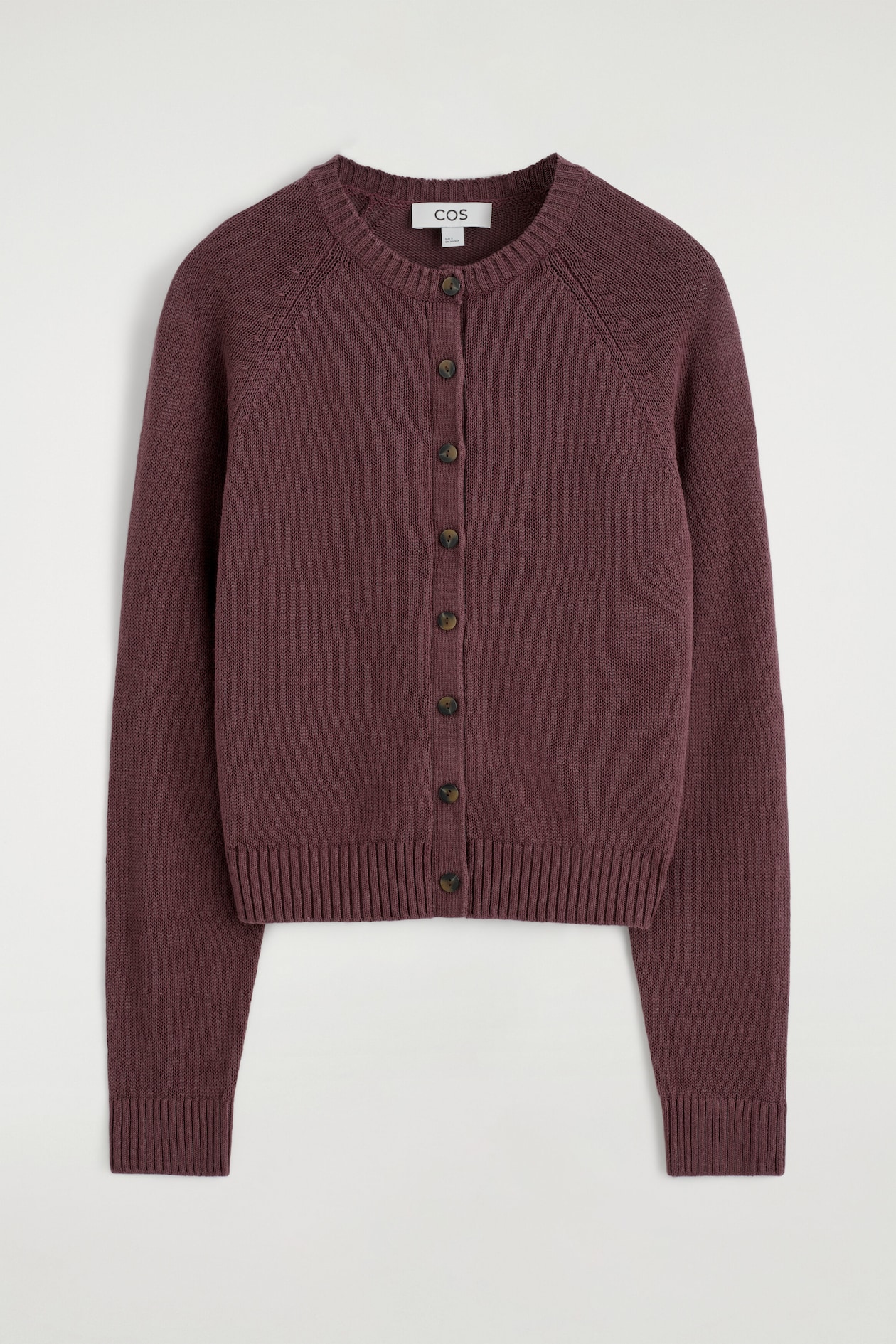 KARDIGAN Z DZIANINY LNIANEJ