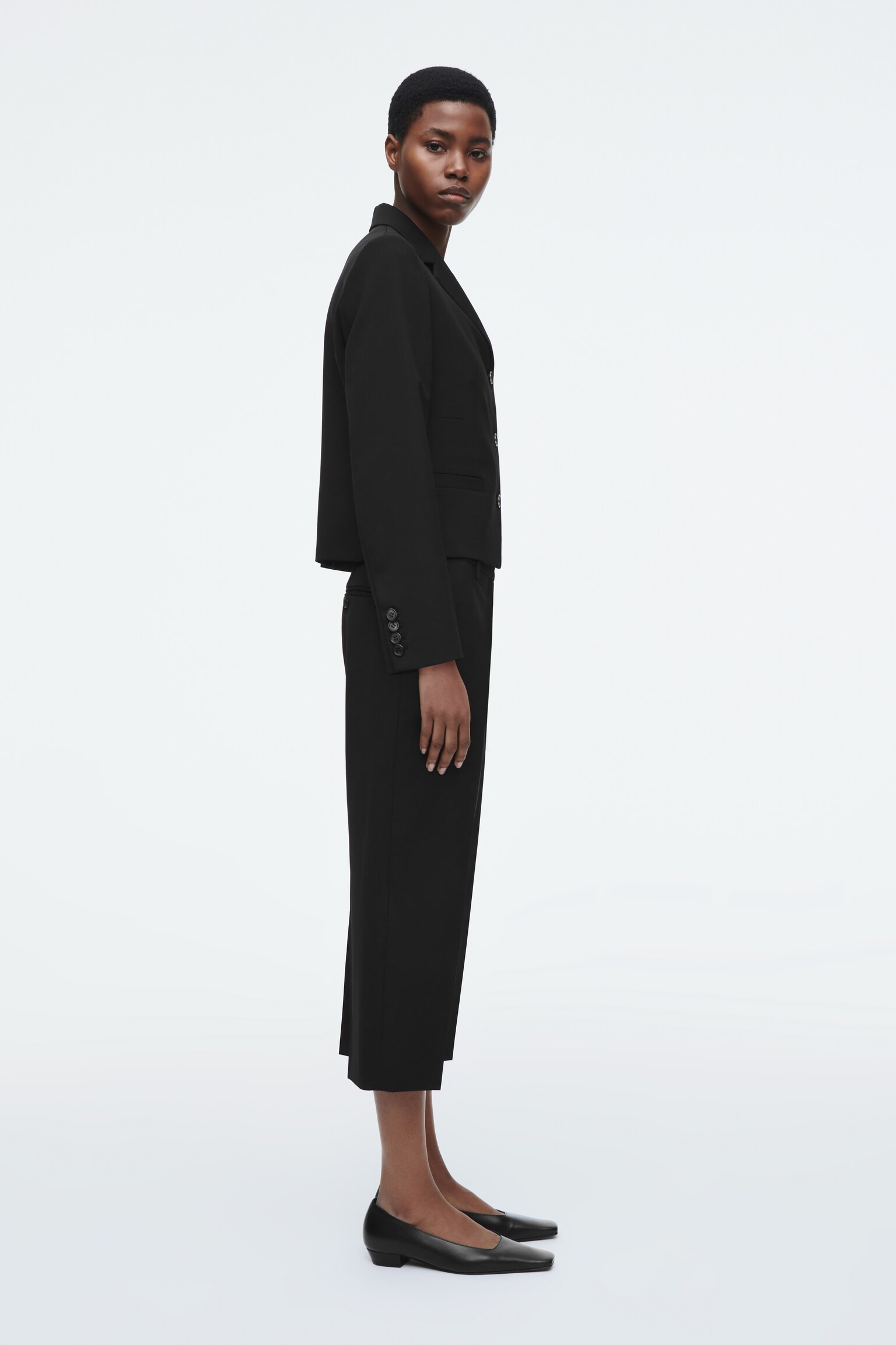 BLAZER COURT EN LAINE - NOIR - 8