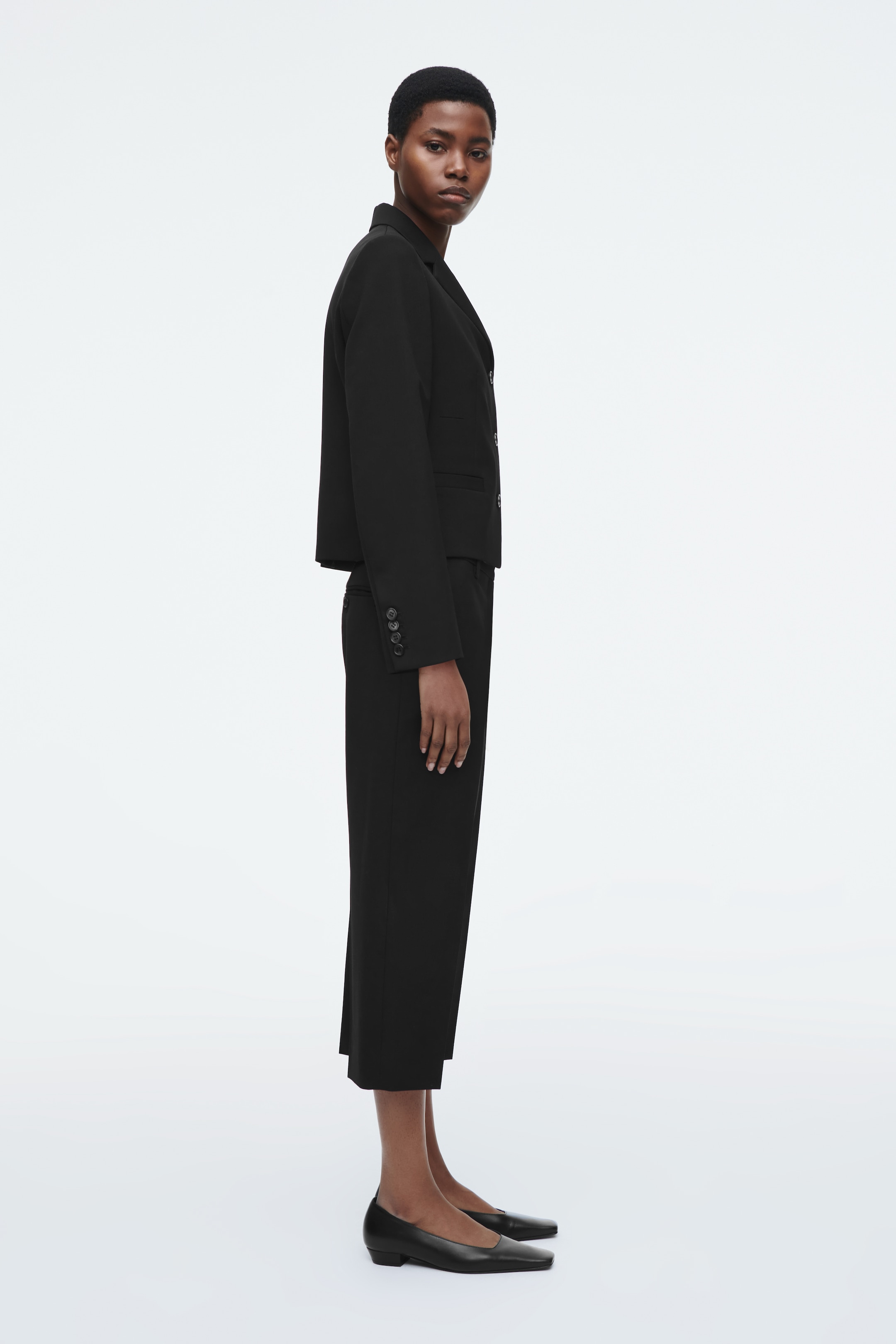 Agrandir l'image: BLAZER COURT EN LAINE - NOIR - FEMME | H&M BE 2