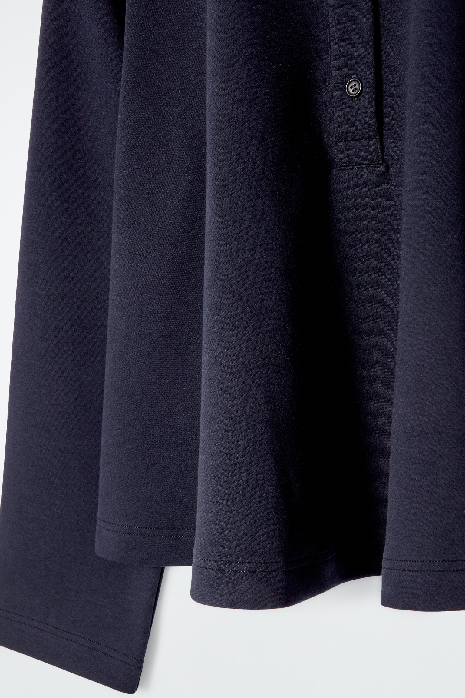 POLO ÉVASÉ EN JERSEY DE COTON - BLEU MARINE/BRUN - 6