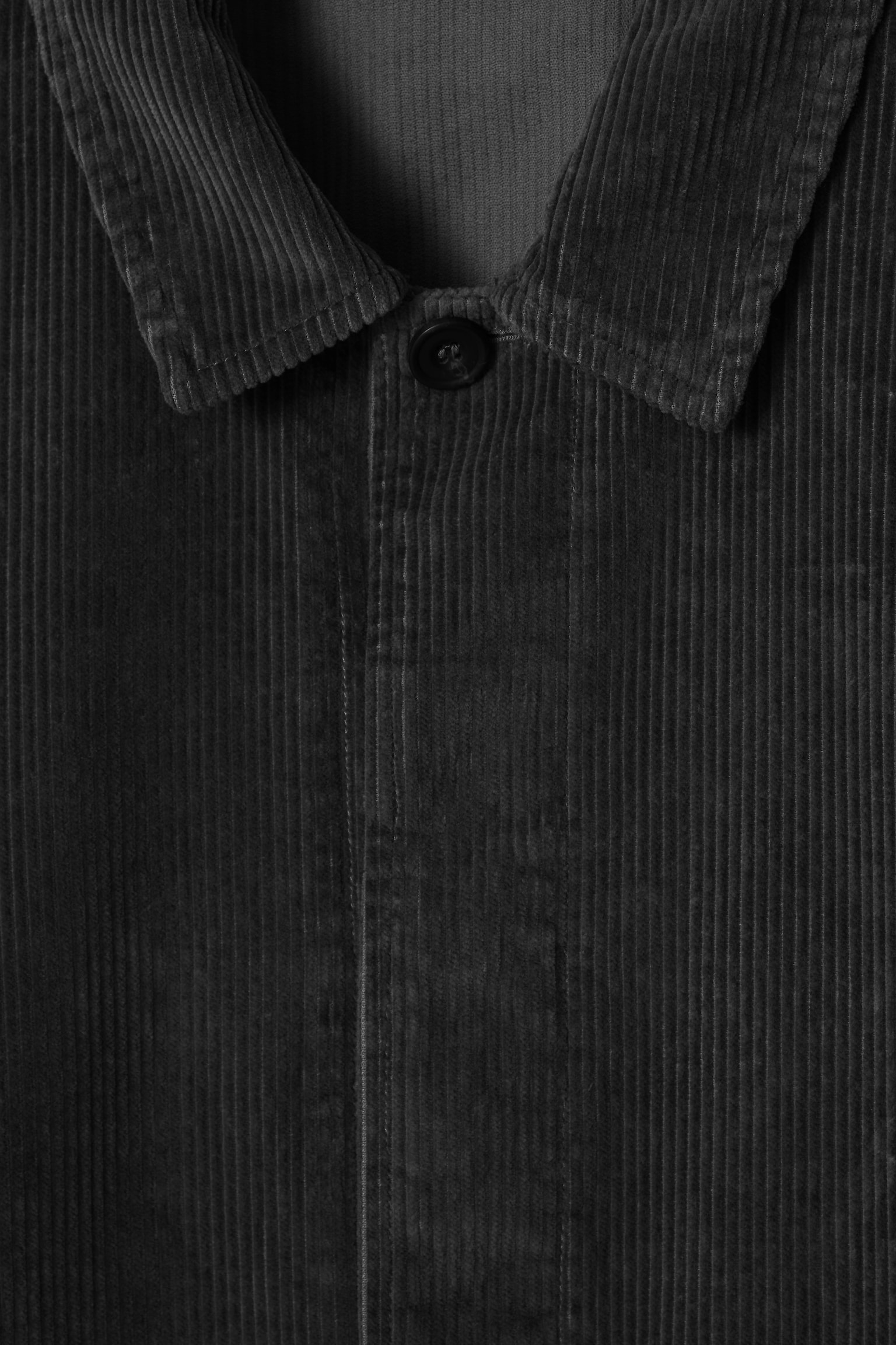 RELAXED COTTON-CORDUROY OVERSHIRT - BLACK - 3