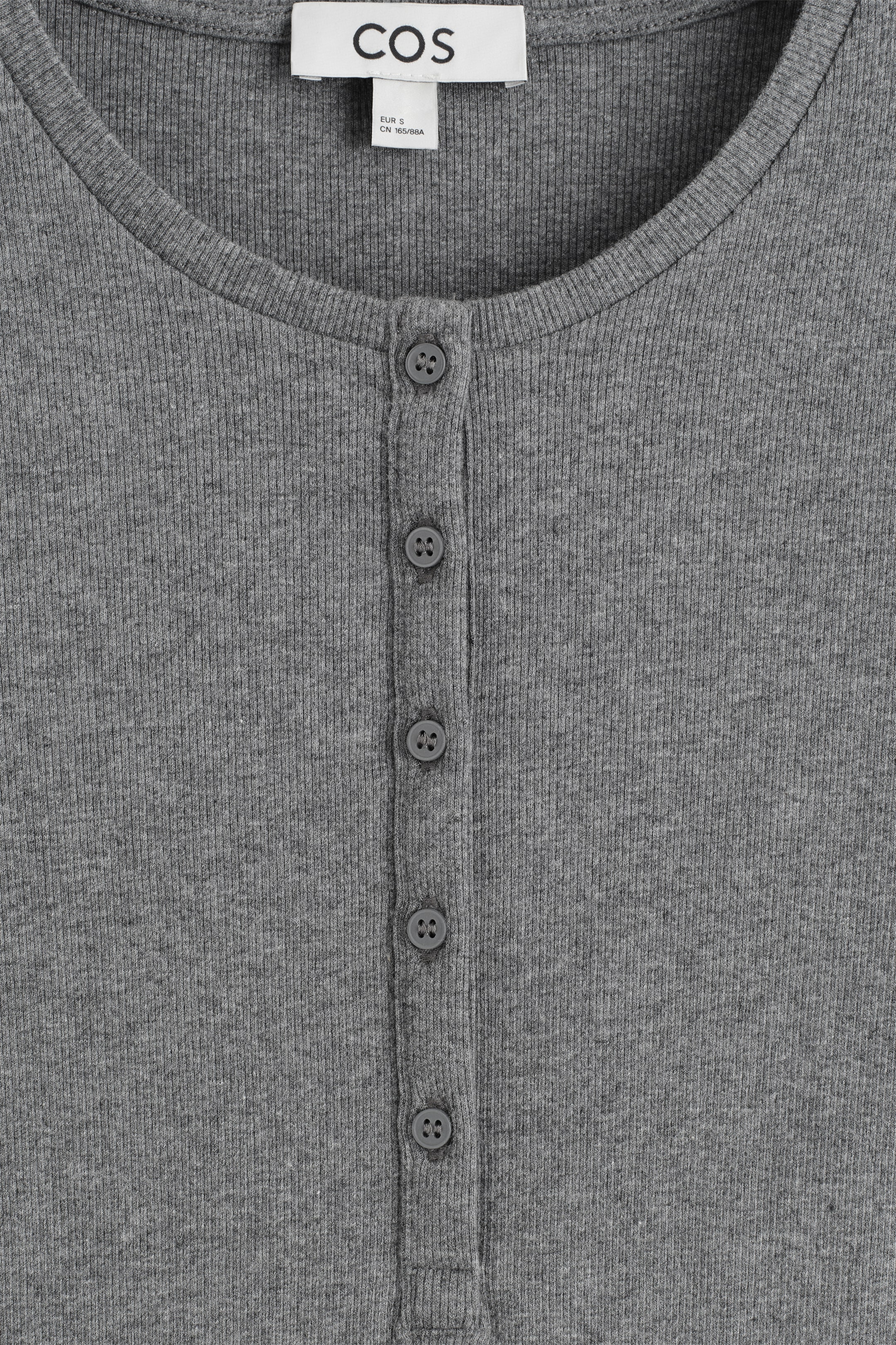 Agrandir l'image: HAUT HENLEY À MANCHES LONGUES - GRIS CHINÉ - FEMME | H&M CH 7