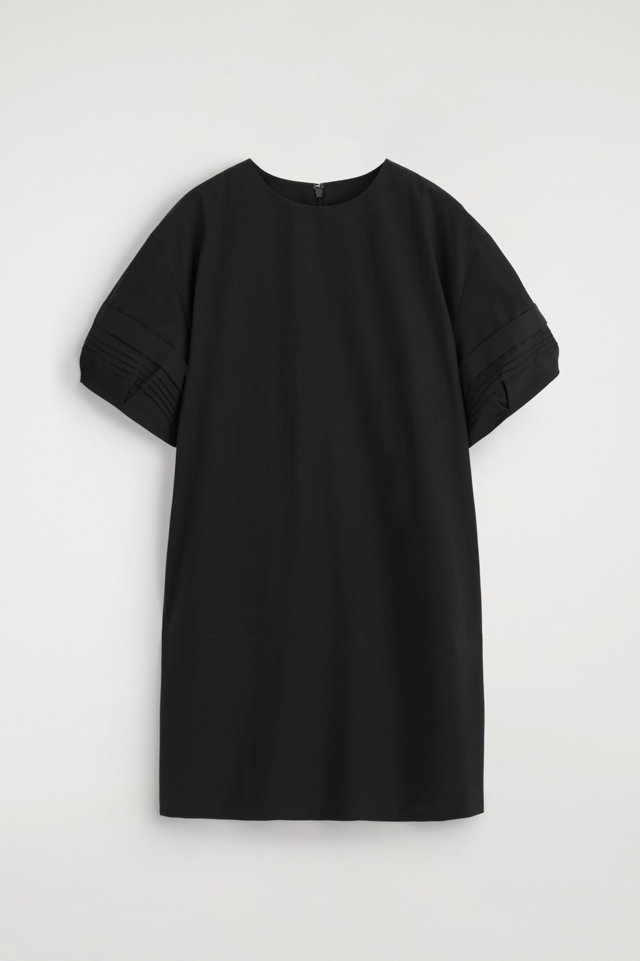 COS Women's Pintucked Mini Dress in Black | Cotton