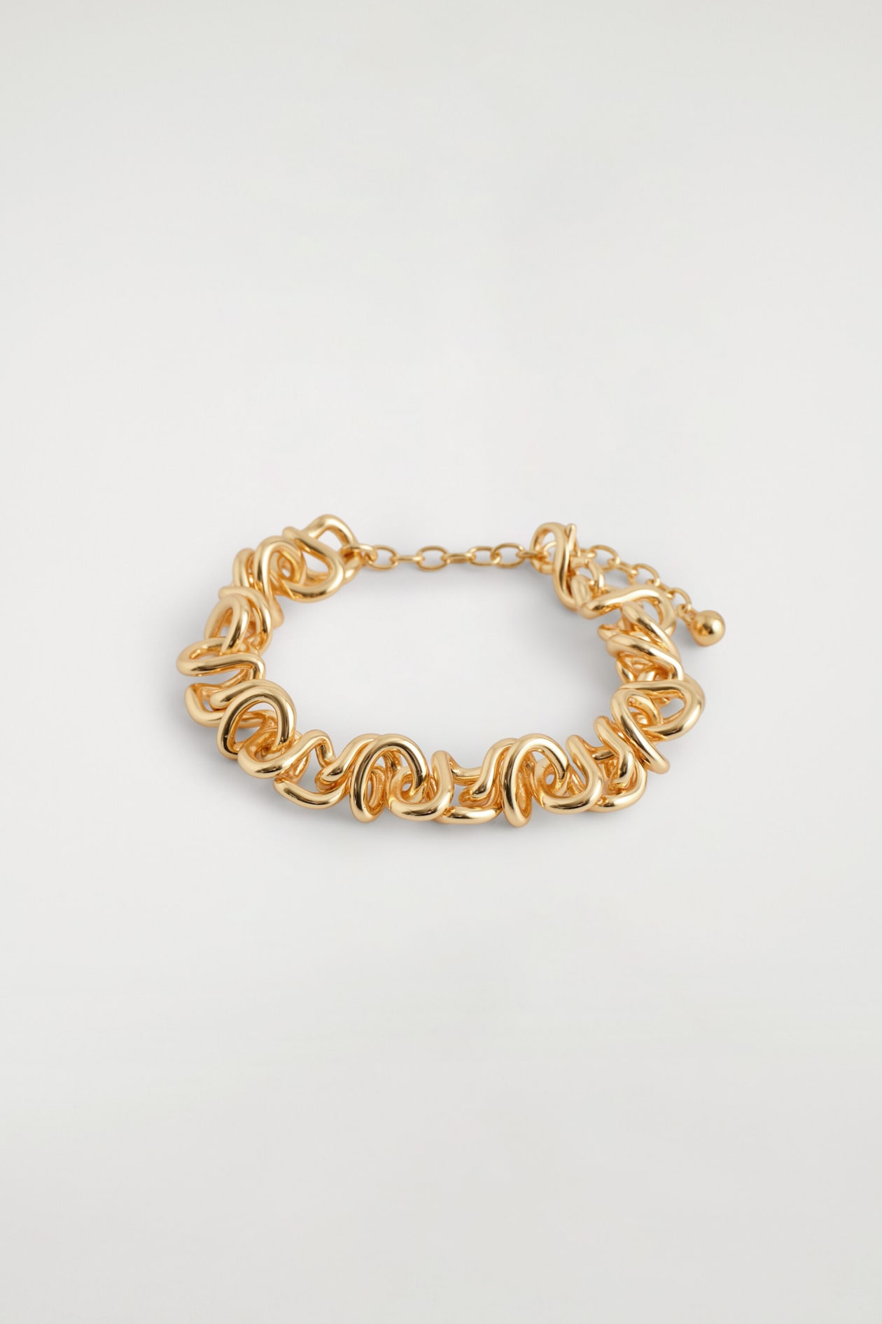 KNOTTED CHAIN BRACELET — GOLD