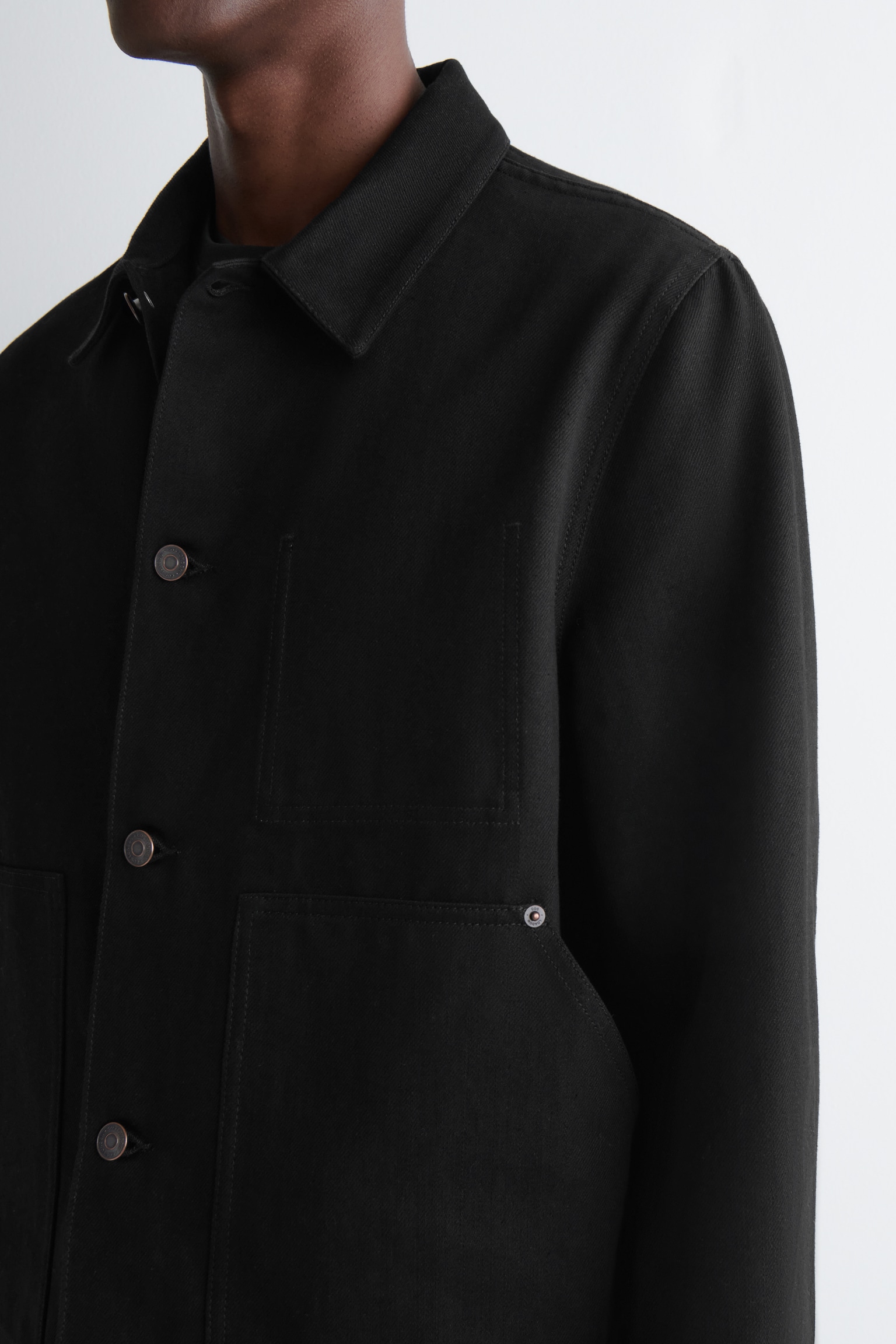 RELAXED DENIM JACKET - BLACK SELVEDGE - 7