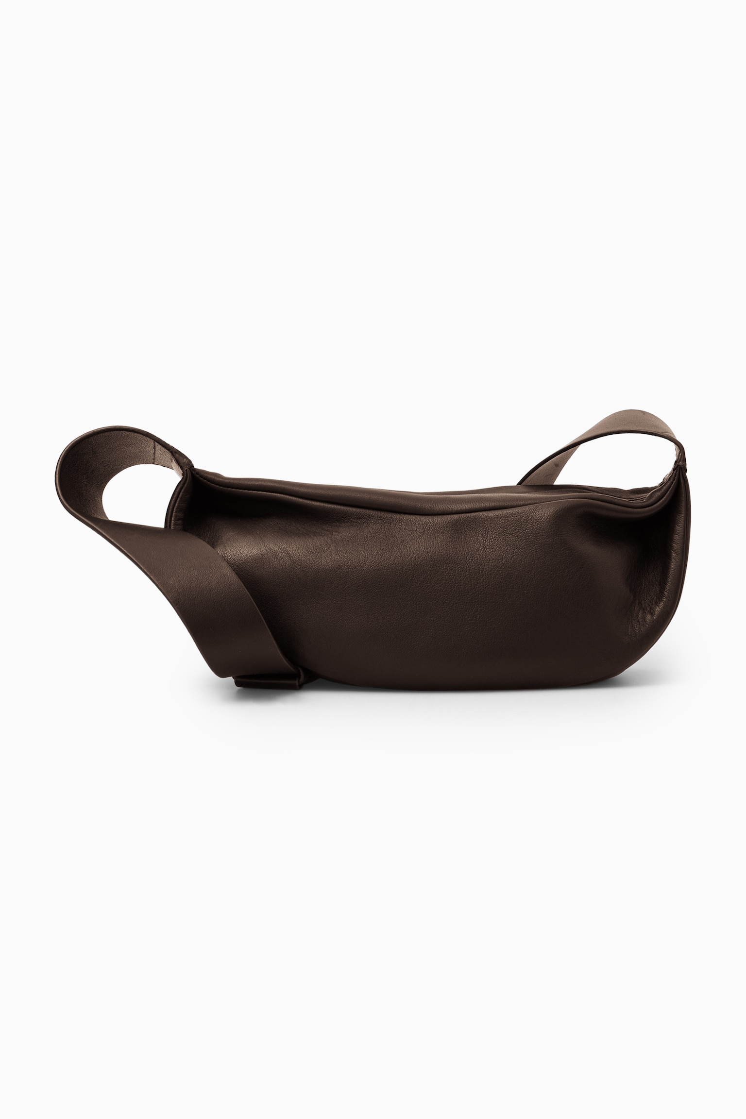 SWING CROSSBODY BAG - LEATHER - DARK BROWN/Black