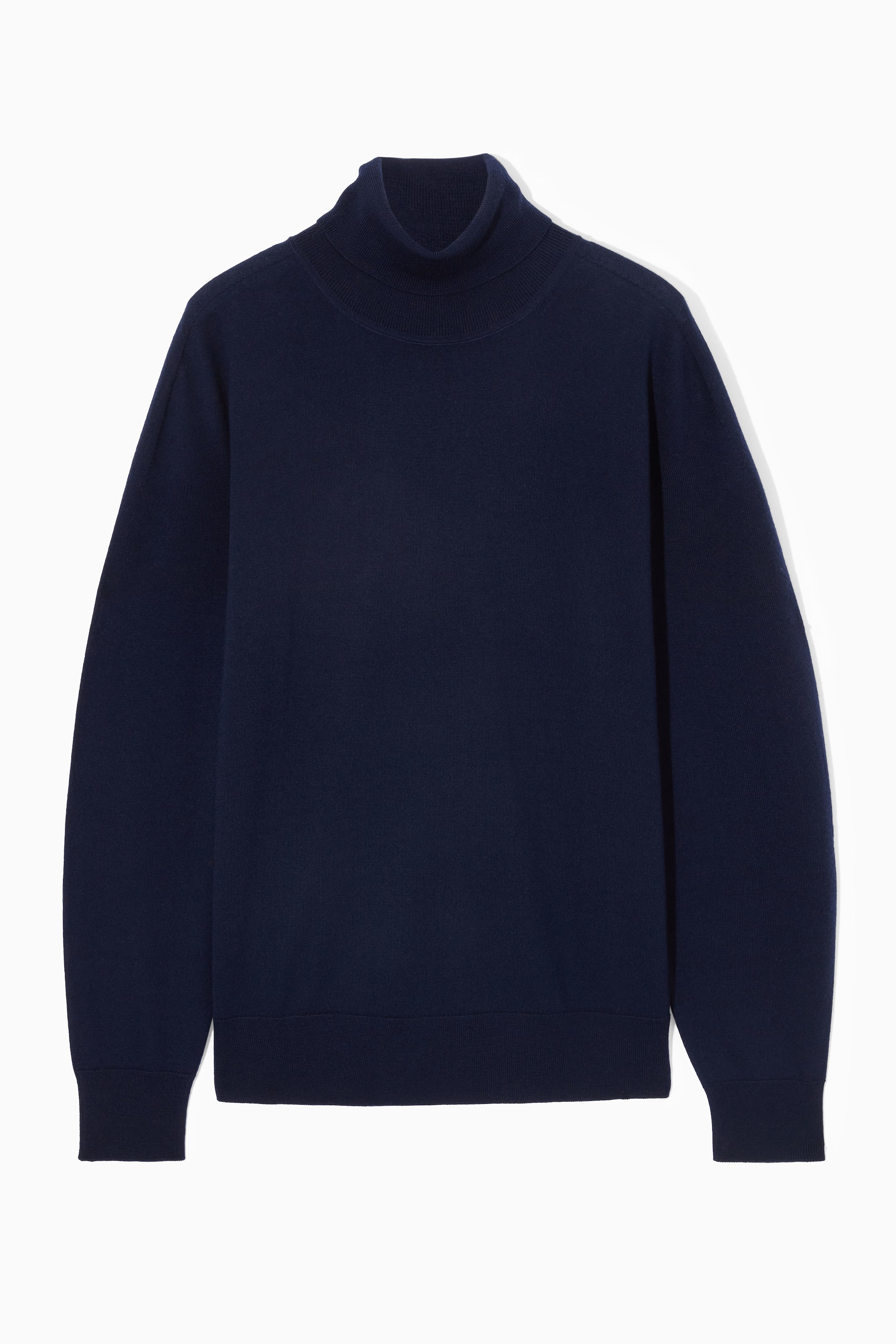 Agrandir l'image: PULL COL ROULÉ LAINE MÉRINOS - BLEU MARINE - FEMME | H&M CH 1