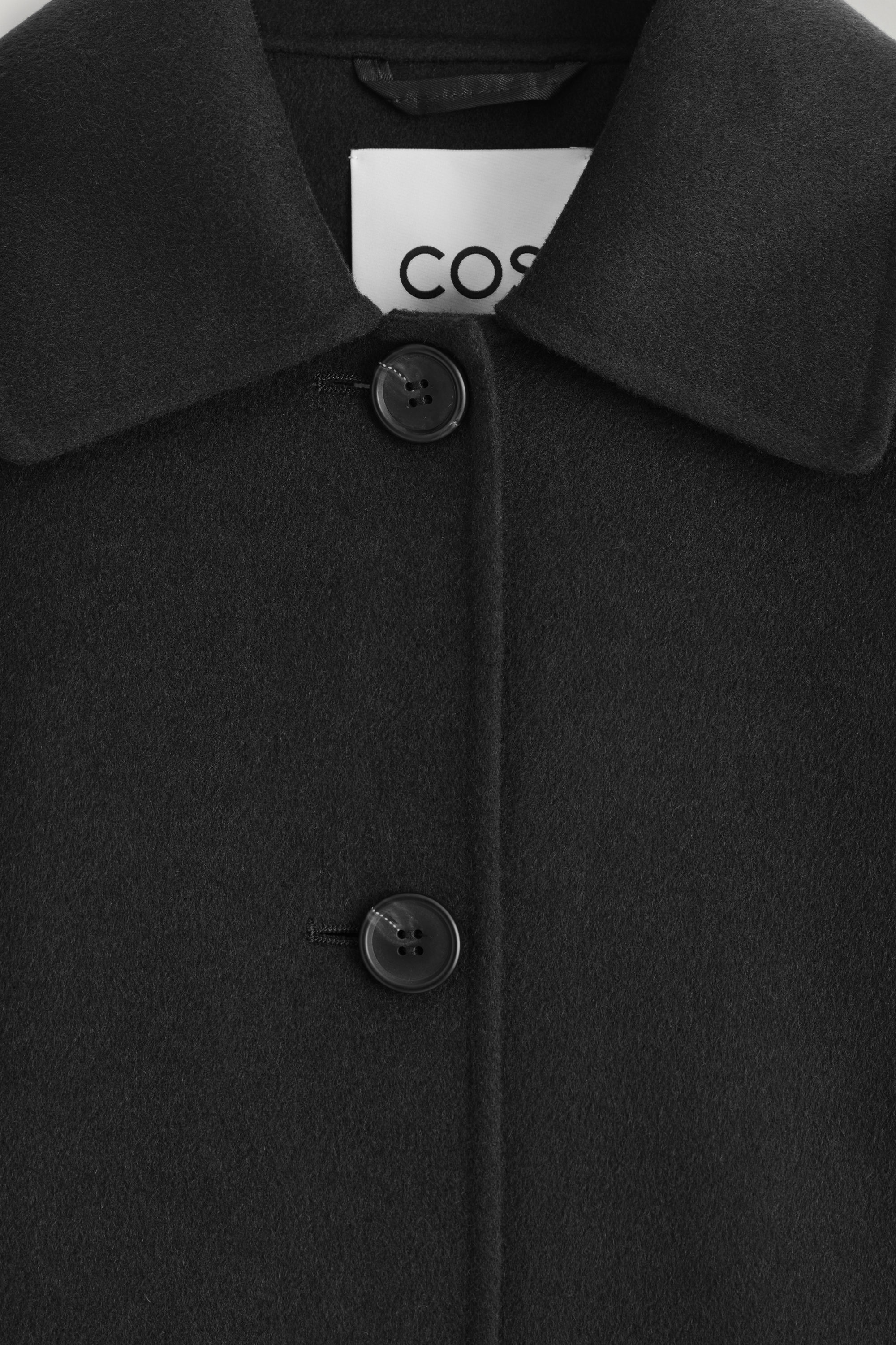 DOUBLE-FACED WOOL JACKET - BLACK | COS