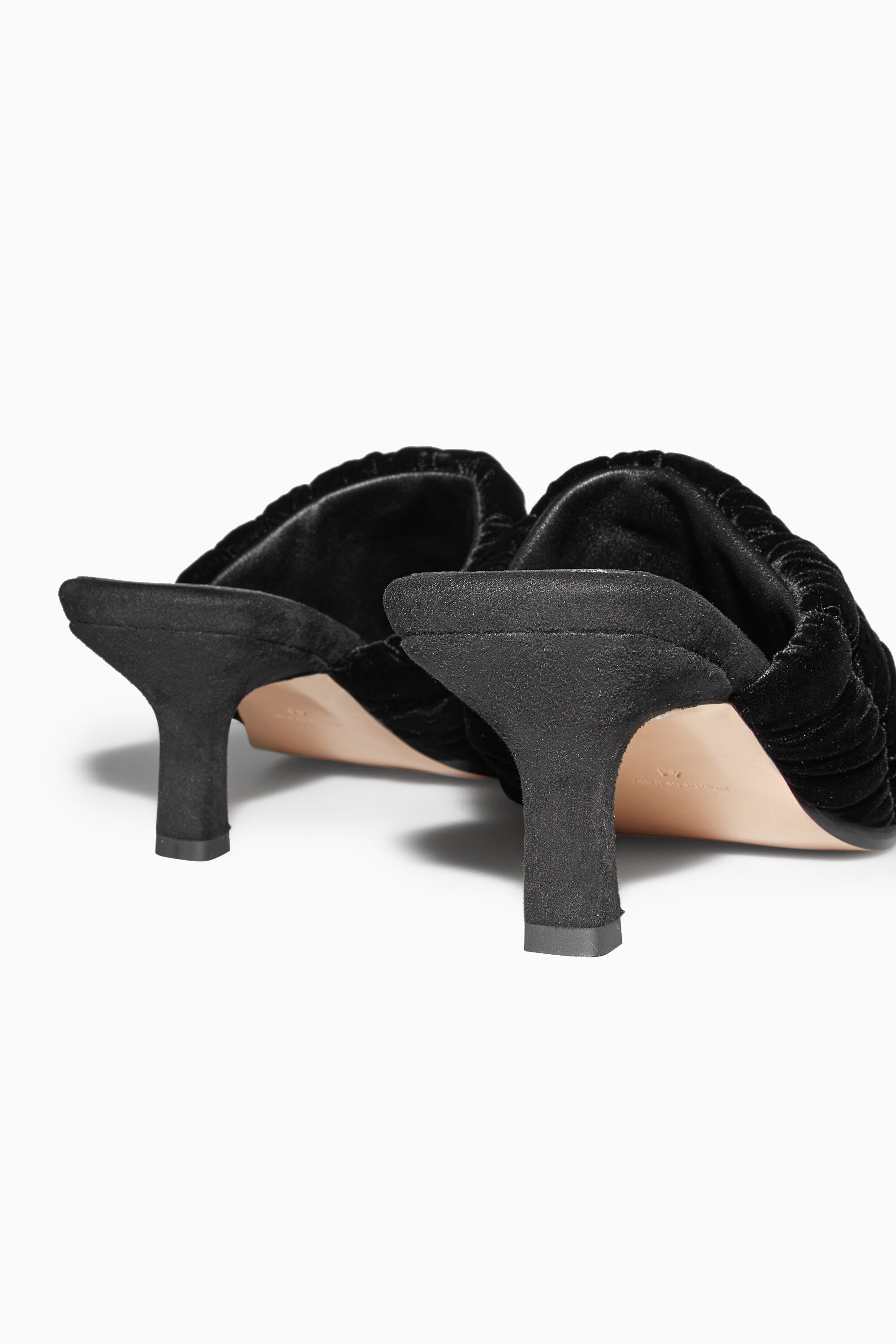 QUILTED VELVET MULES - BLACK | COS