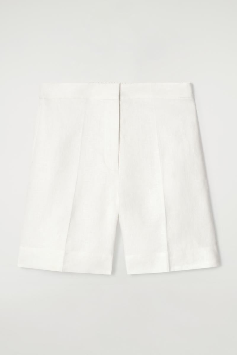 Tailored Elasticated Linen Shorts