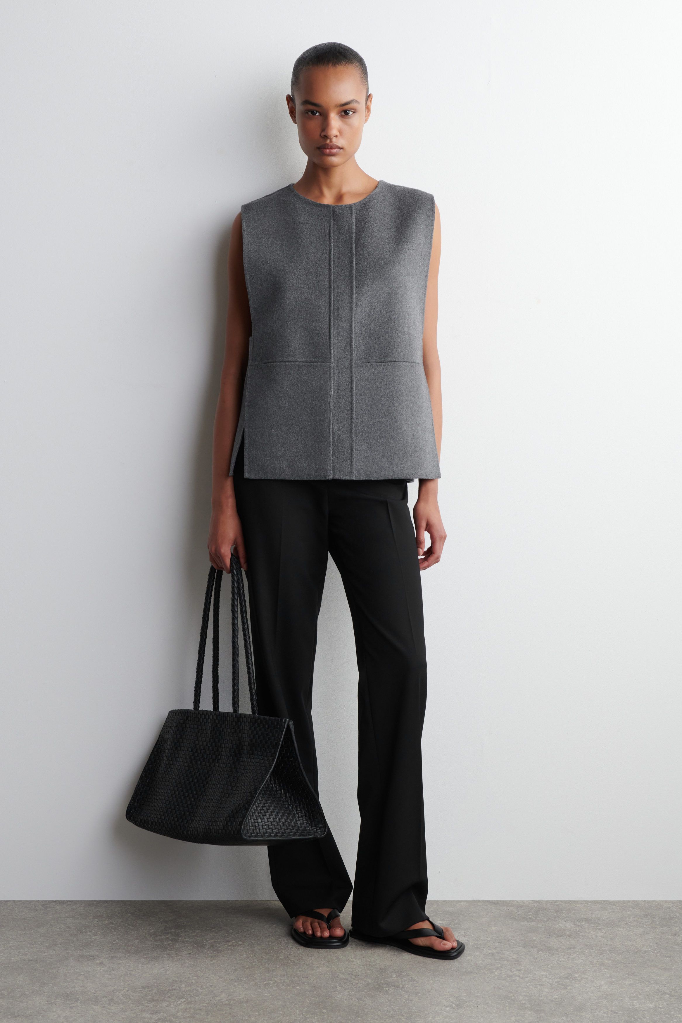 TODAYFUL Purewool 2way Vest グレー 2way Sheer Knitvest（ベスト）｜TODAYFUL（トゥデイフル