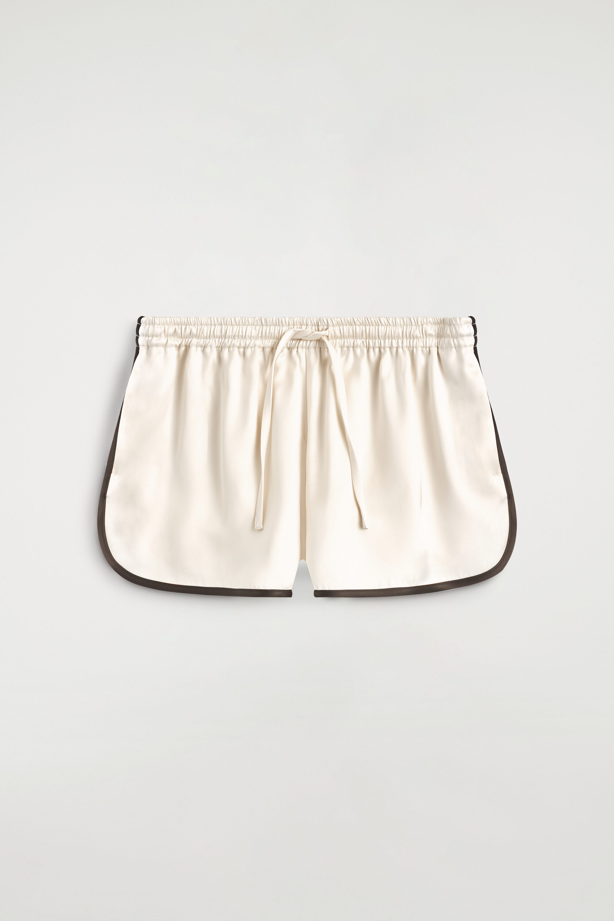 CONTRAST-PIPED SATIN TRACK SHORTS - thumbnail 5