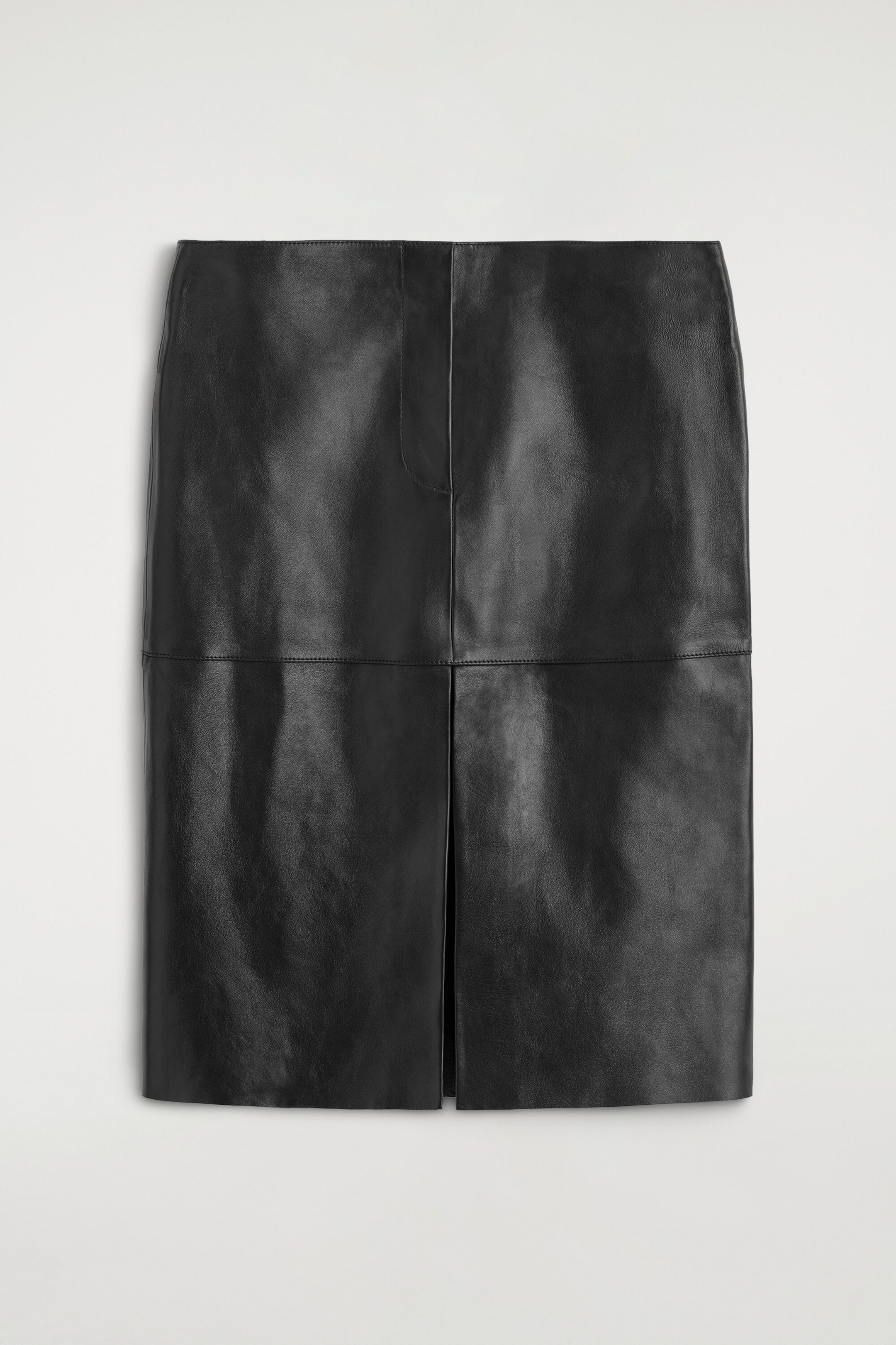 JUPE MIDI EN CUIR