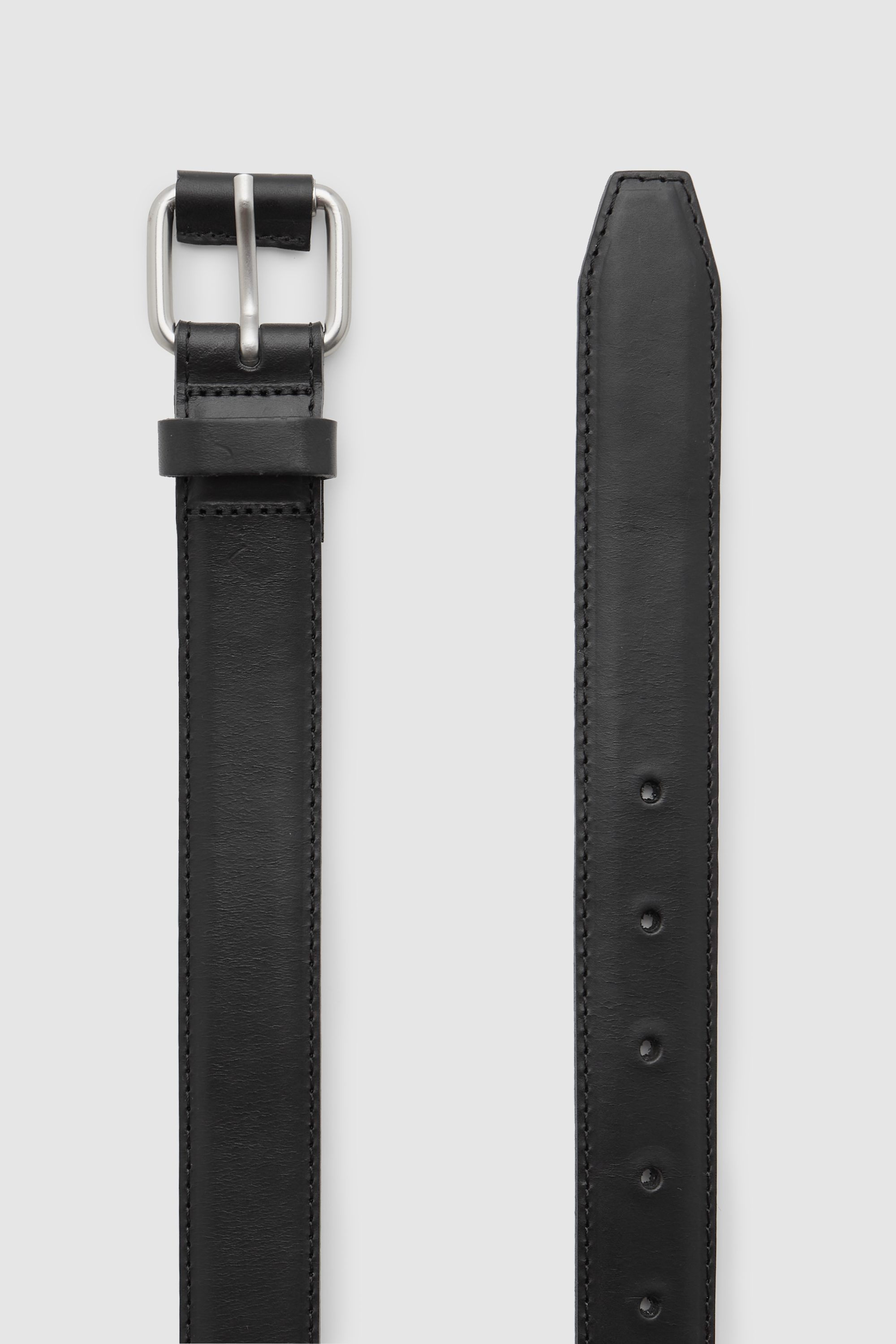 ベルト [MATINKIM]matte buckle leather belt in black MATIN BUCKLE LEATHER BELT IN BLACK – Matin Kim