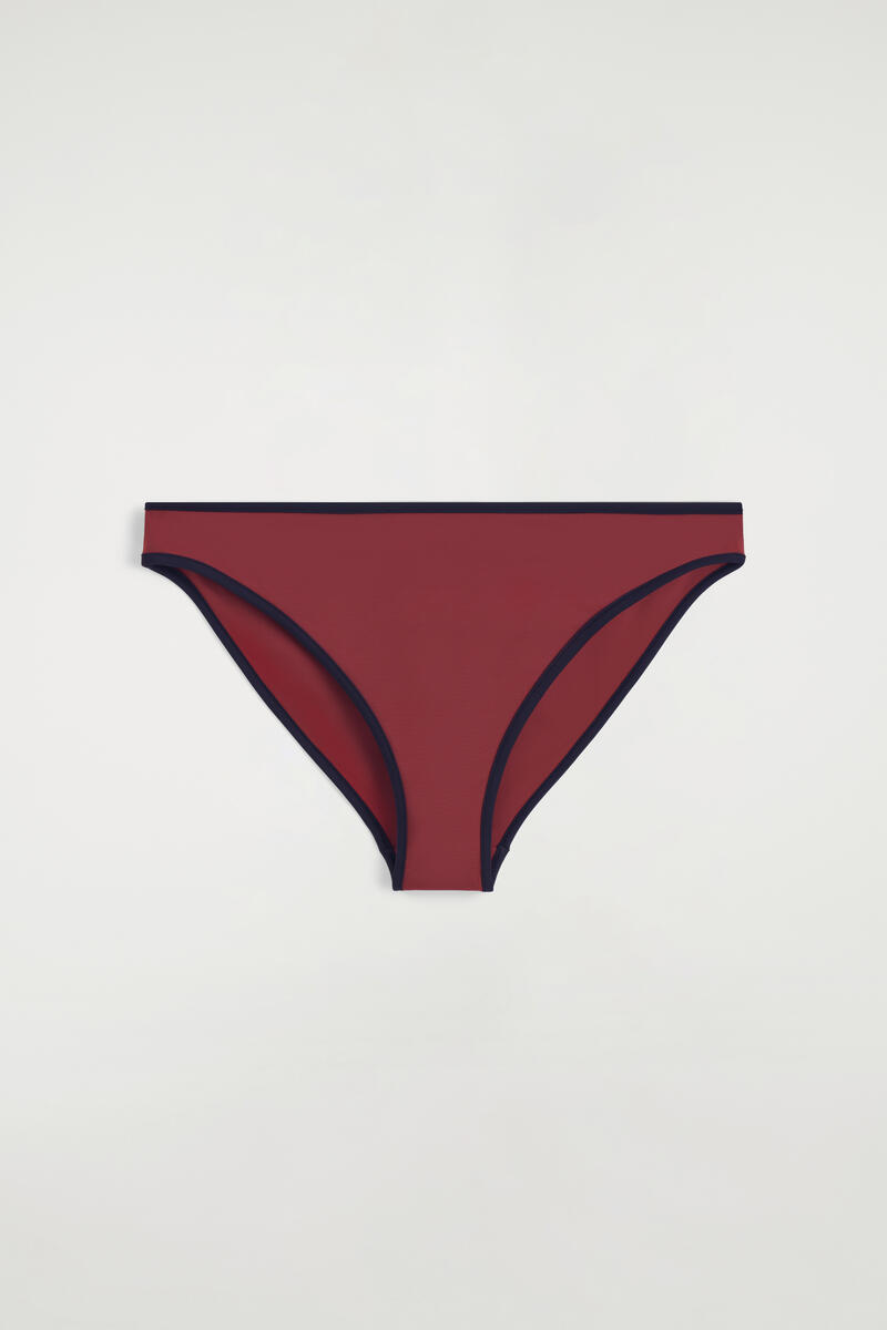 COS Contrast-Trimmed Bikini Briefs Navy Women's Size 44