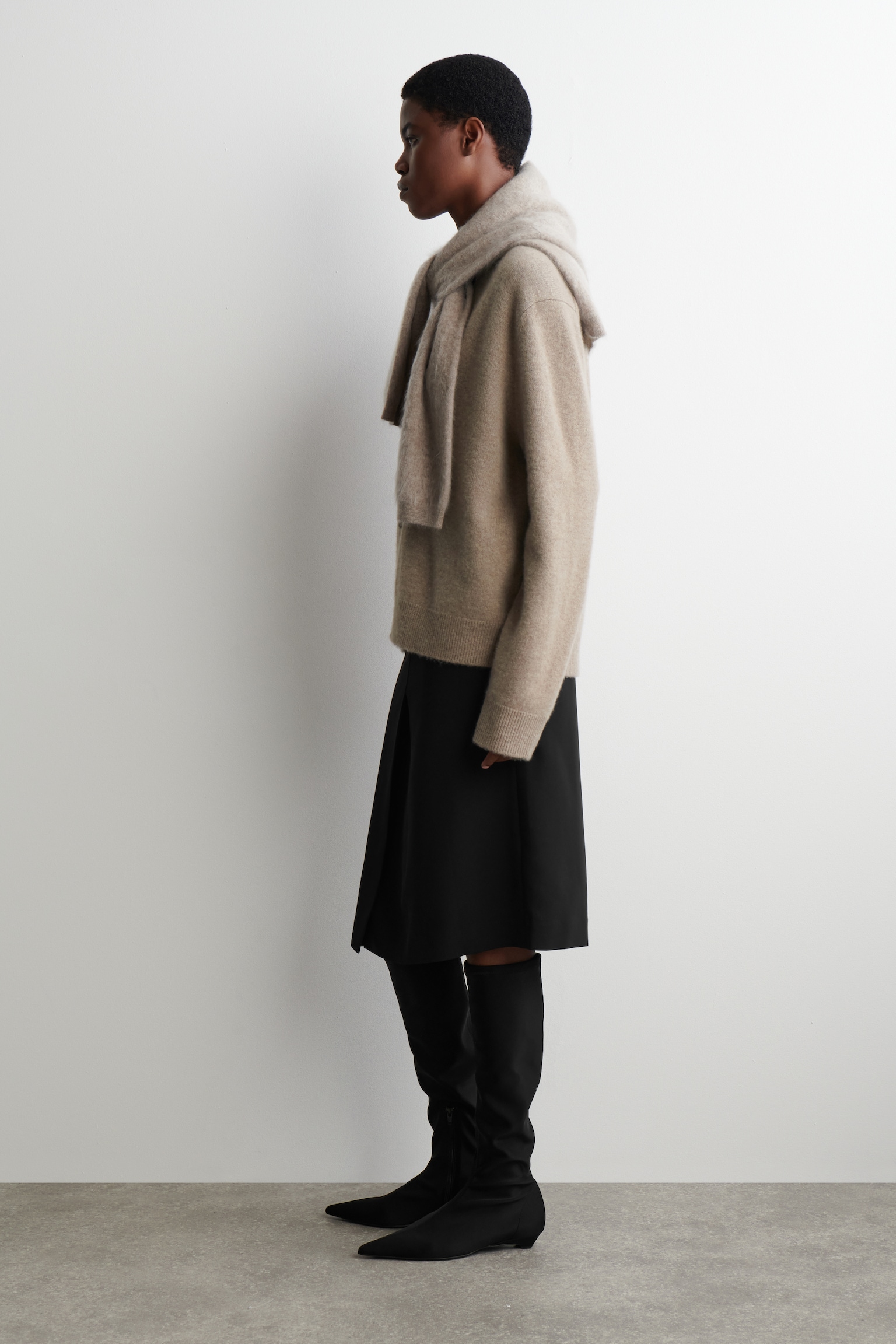 JUPE CRAYON MIDI - NOIR - 6