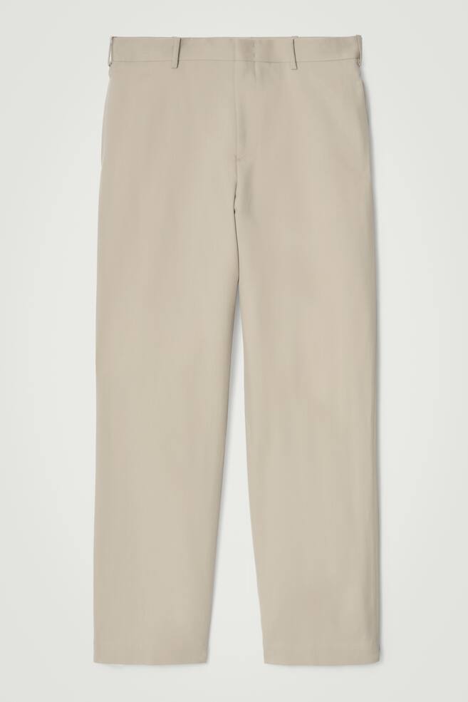 PANTALÓN DE TRAJE RELAJADO CON PIERNA RECTA - TOPO - 1
