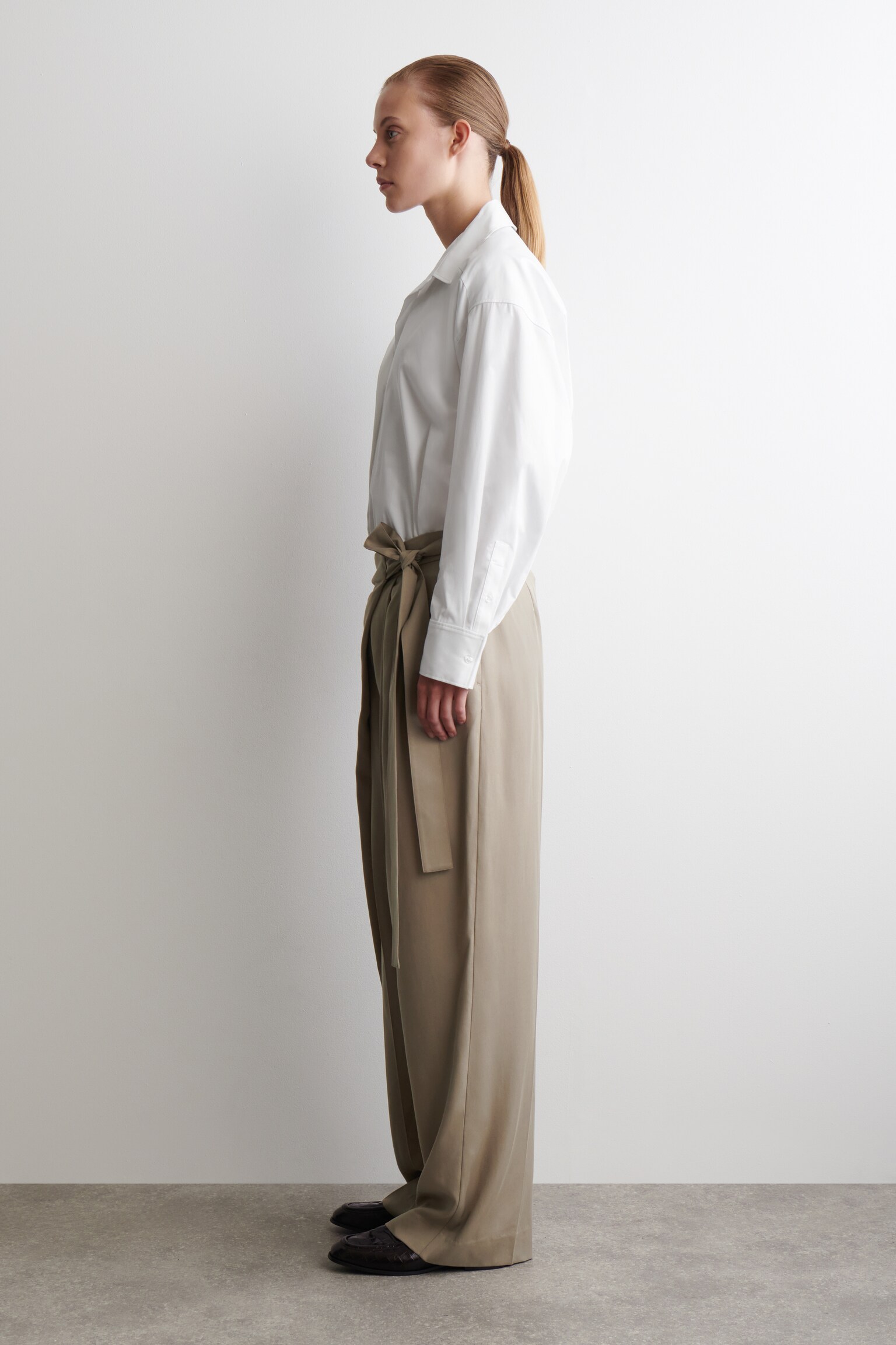 PANTALON FLUIDE PORTEFEUILLE - TAUPE/ROSE/NOIR - 6