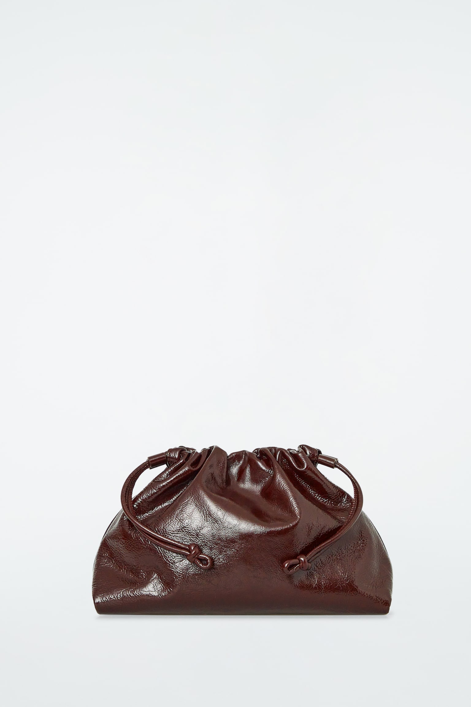 MINI CAVATELLI CLUTCH BAG - LEATHER - BORDEAUX/BUTTER YELLOW/NAVY - 2