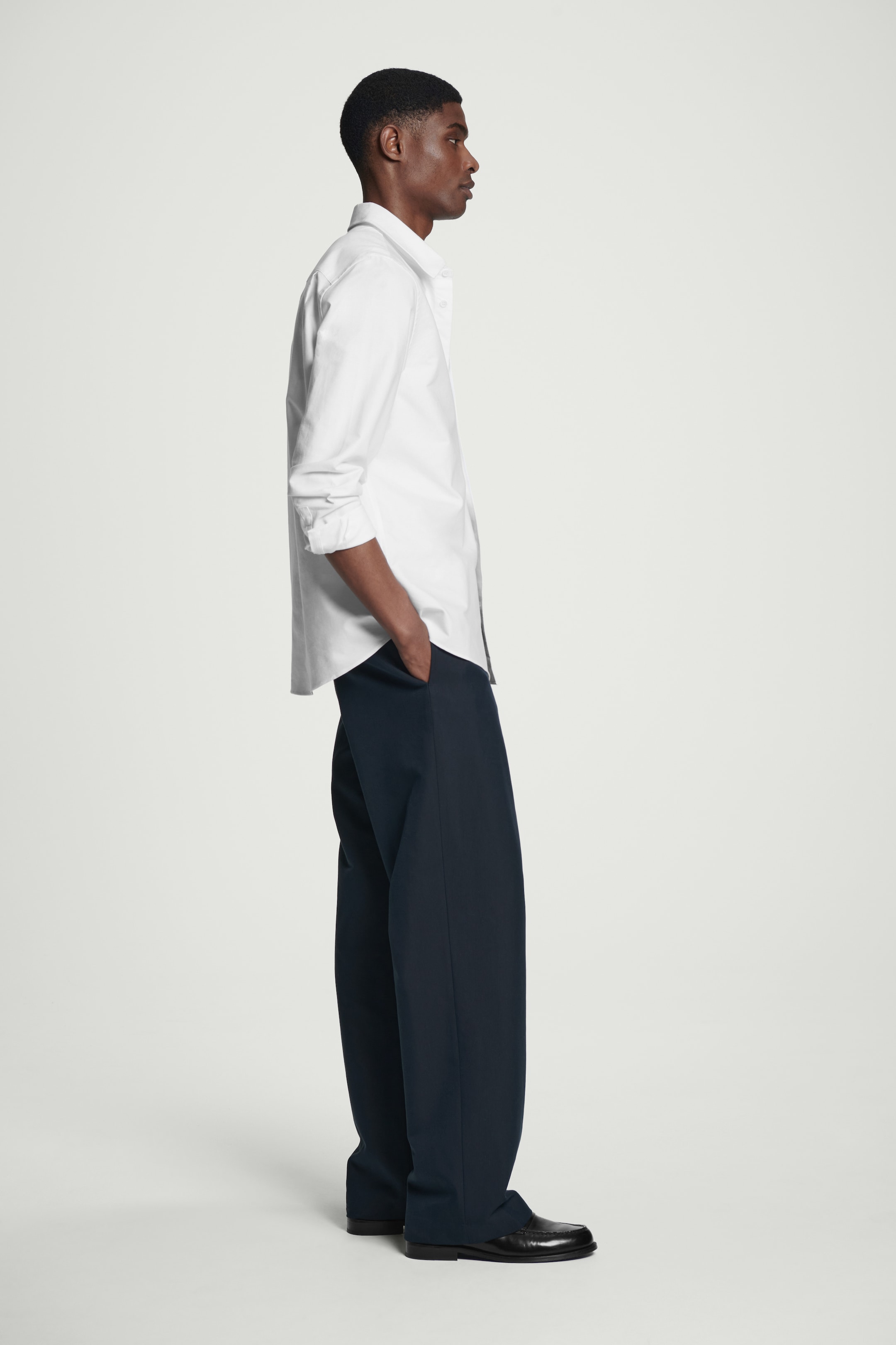 Agrandir l'image: PANTALON DE COSTUME DROIT DÉCONTRACTÉ - BLEU MARINE - HOMME | H&M FR 3