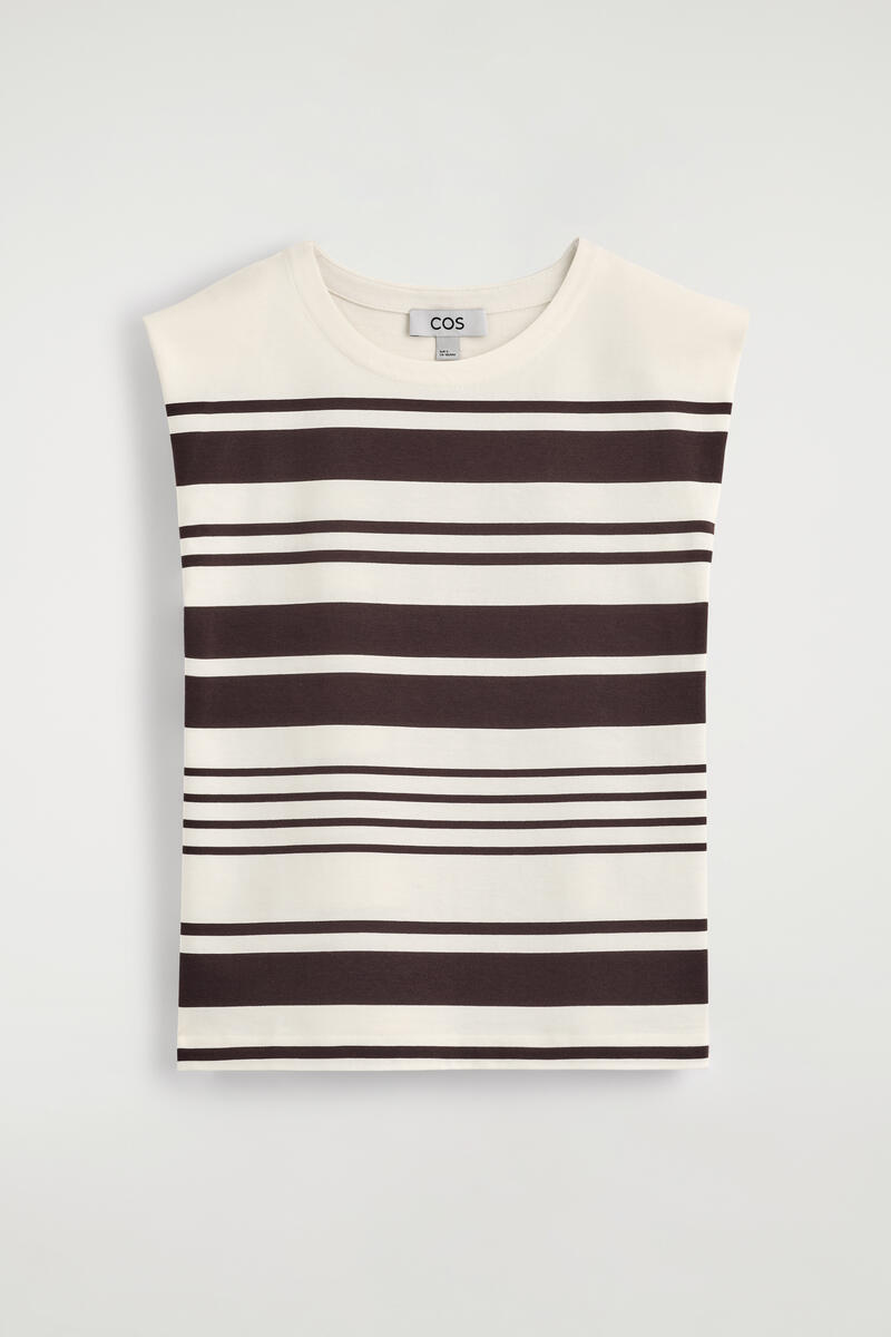 Folded-Shoulder Cotton-Jersey Tank Top