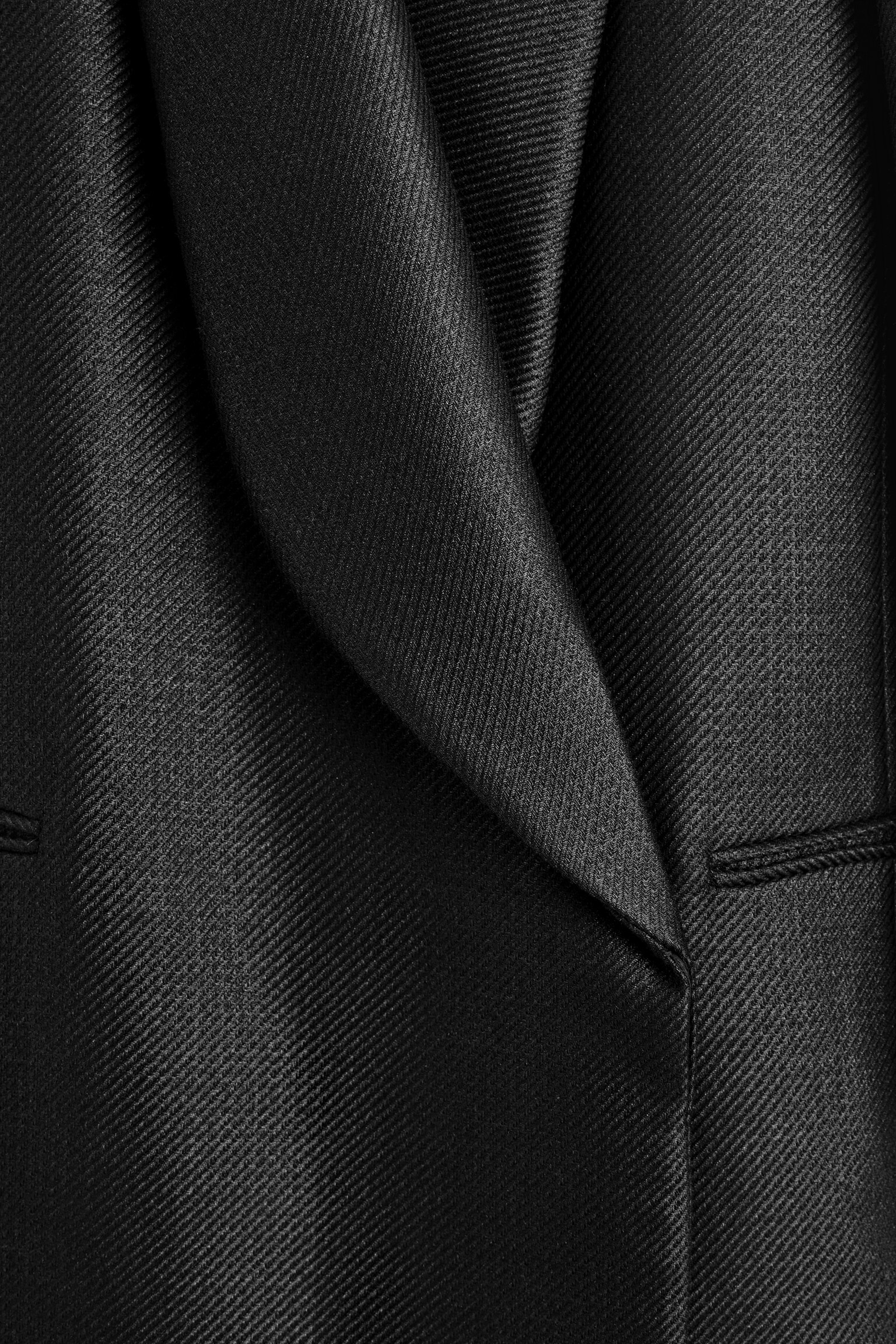 TAILORED METALLIC WOOL-BLEND COAT - NERO - 8