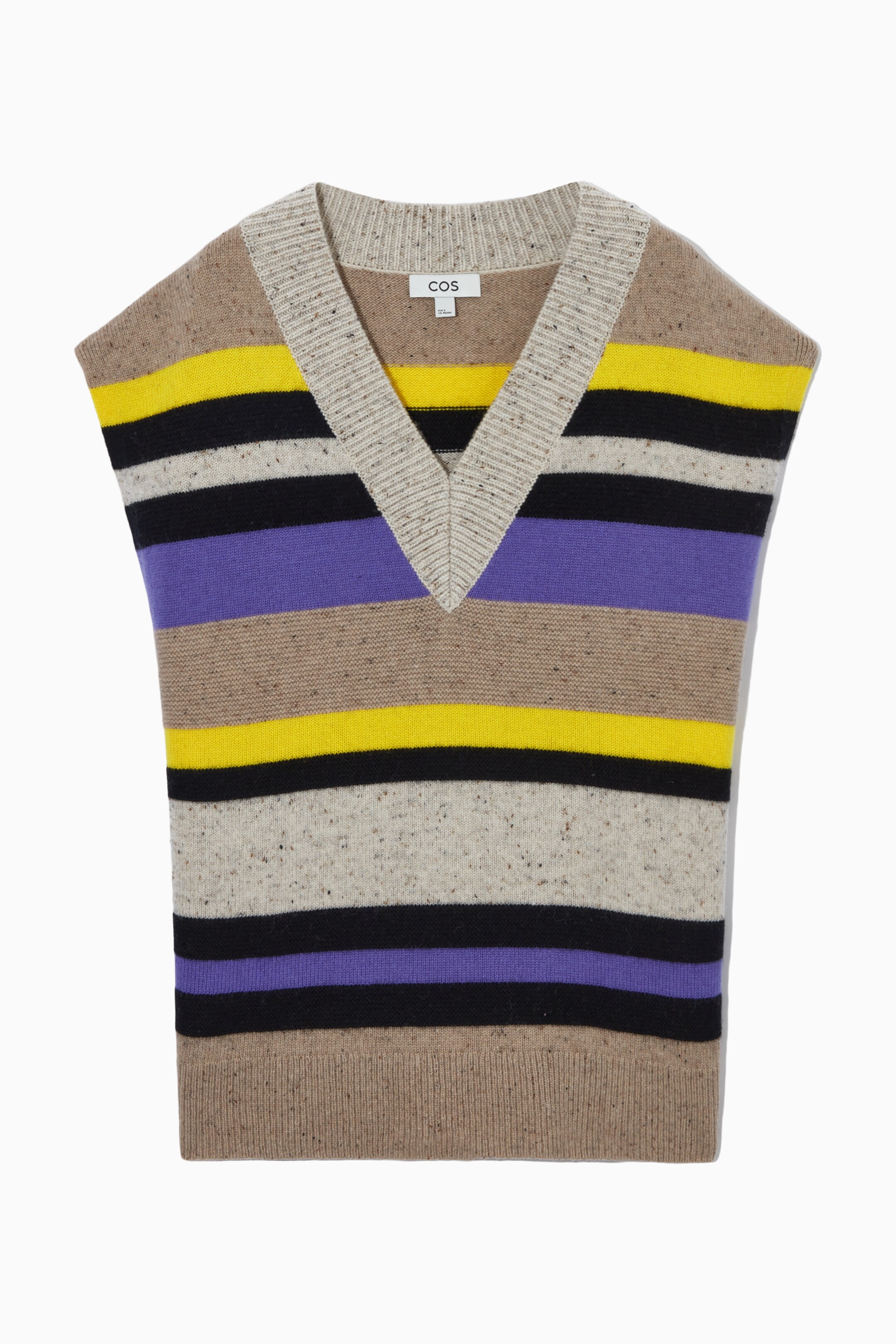 PURE WOOL STRIPED VEST