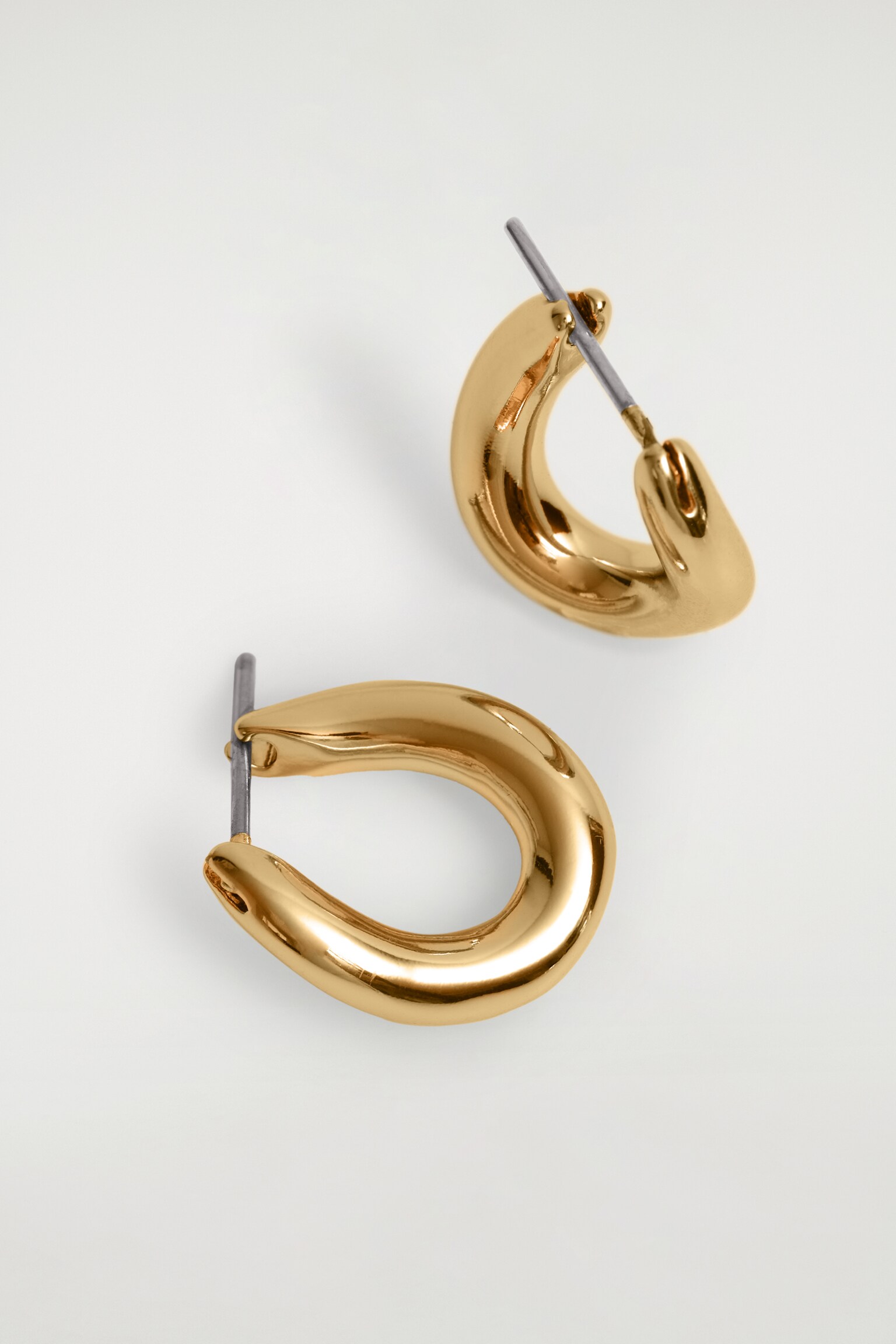 TWISTED HOOP EARRINGS - GOLD/SILVER - 3