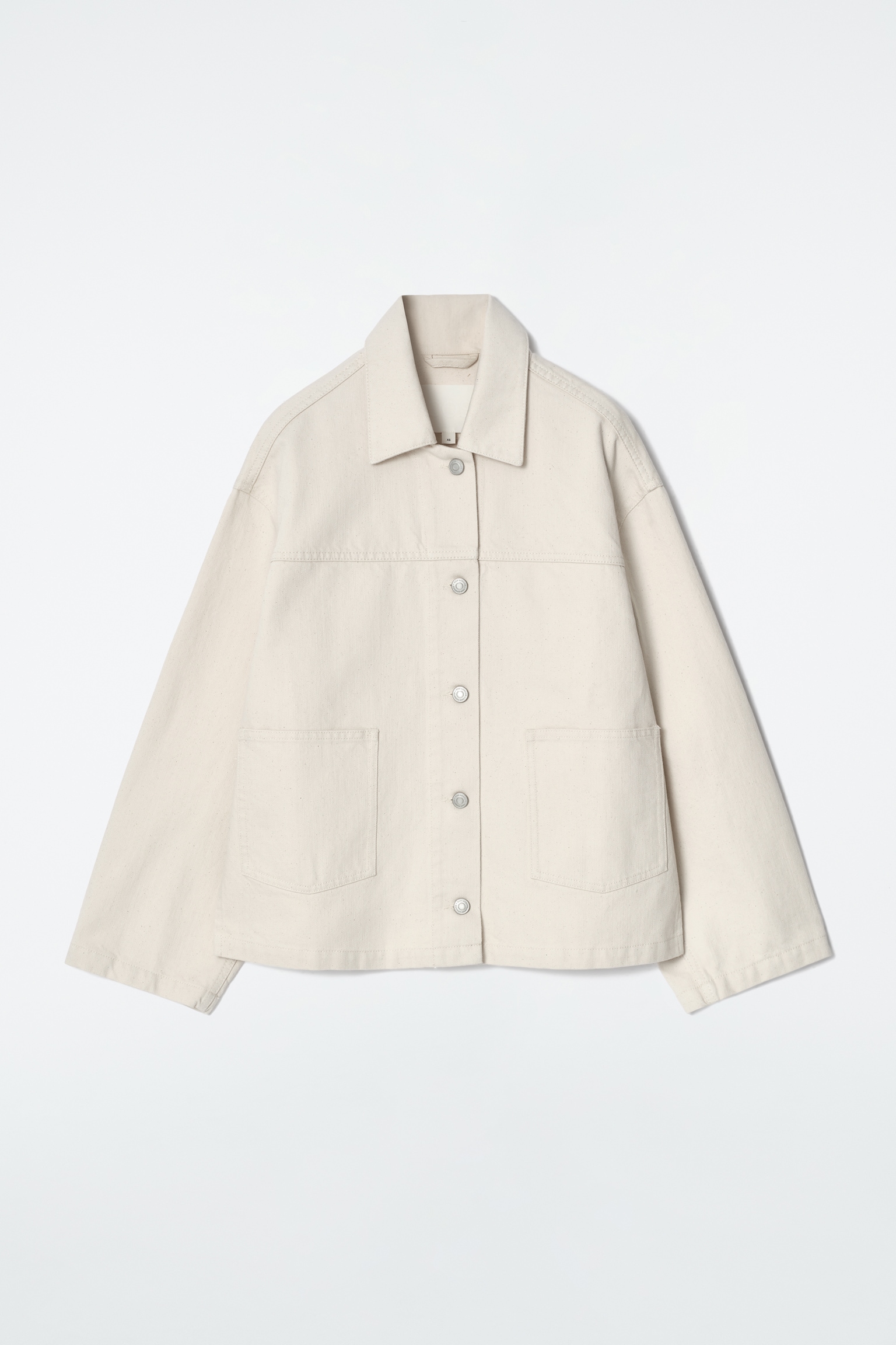 VESTE SILHOUETTE CARRÉE EN DENIM - ÉCRU - 2