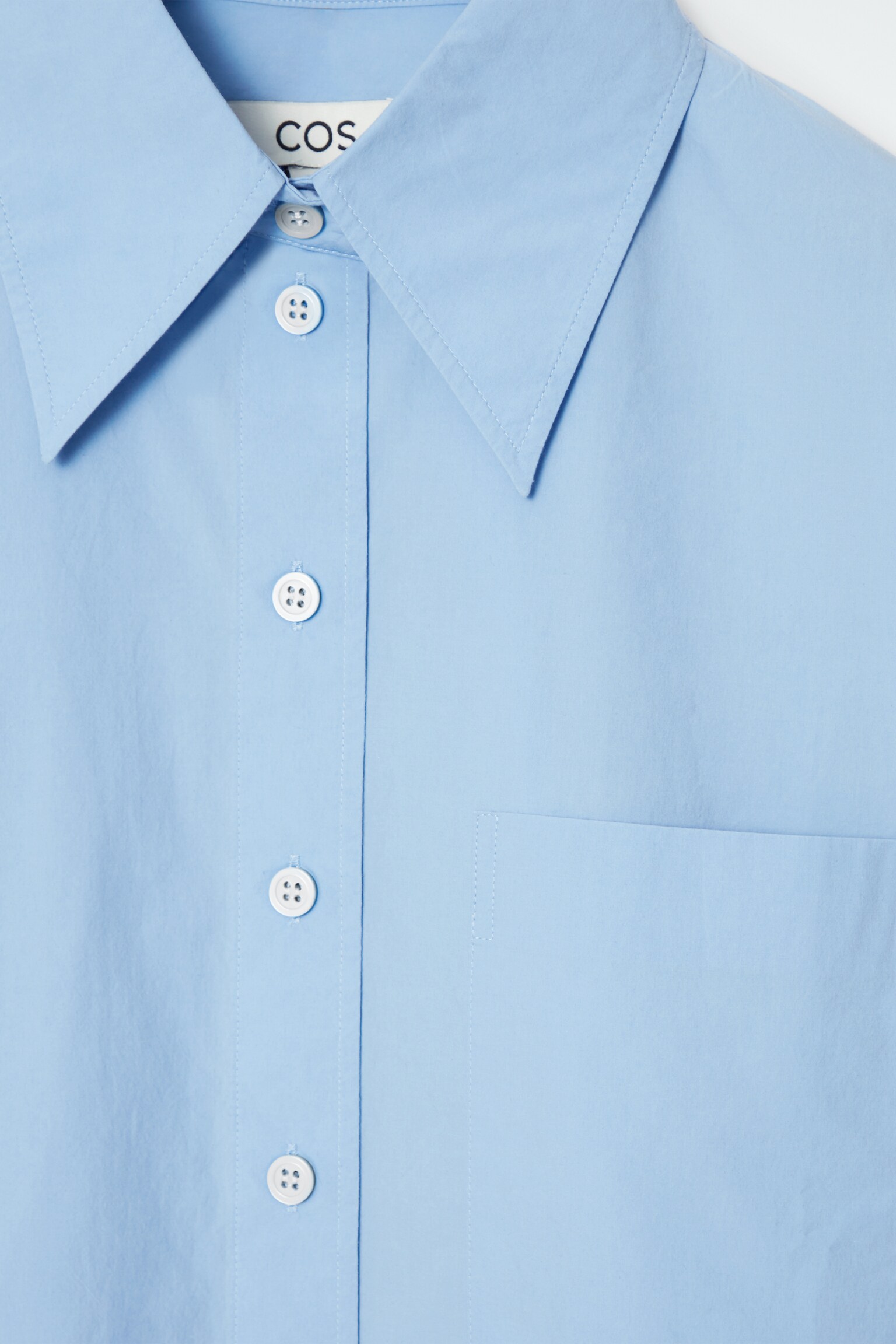 CHEMISE AJUSTÉE OVERSIZE - BLEU CIEL/Blanc - 5