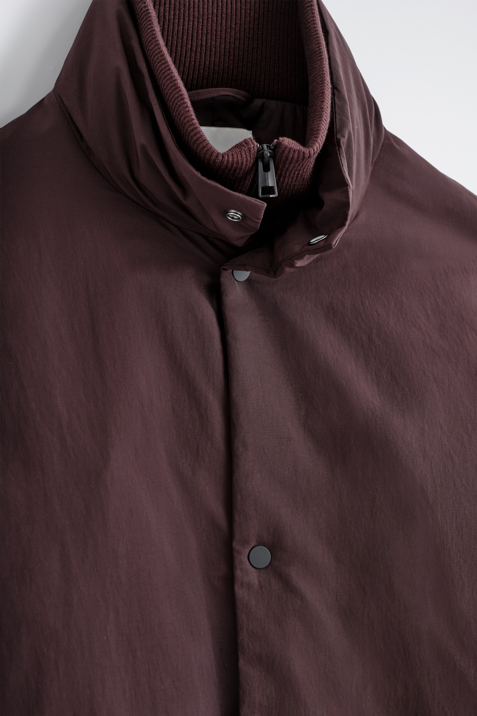 VESTE DOUDOUNE À COL CHEMINÉE - BORDEAUX/NOIR - 7