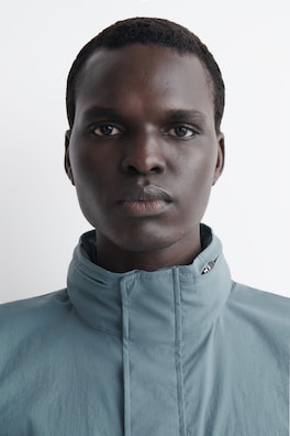 TECHNICAL WATER-RESISTANT NYLON GILET — STEEL BLUE 6