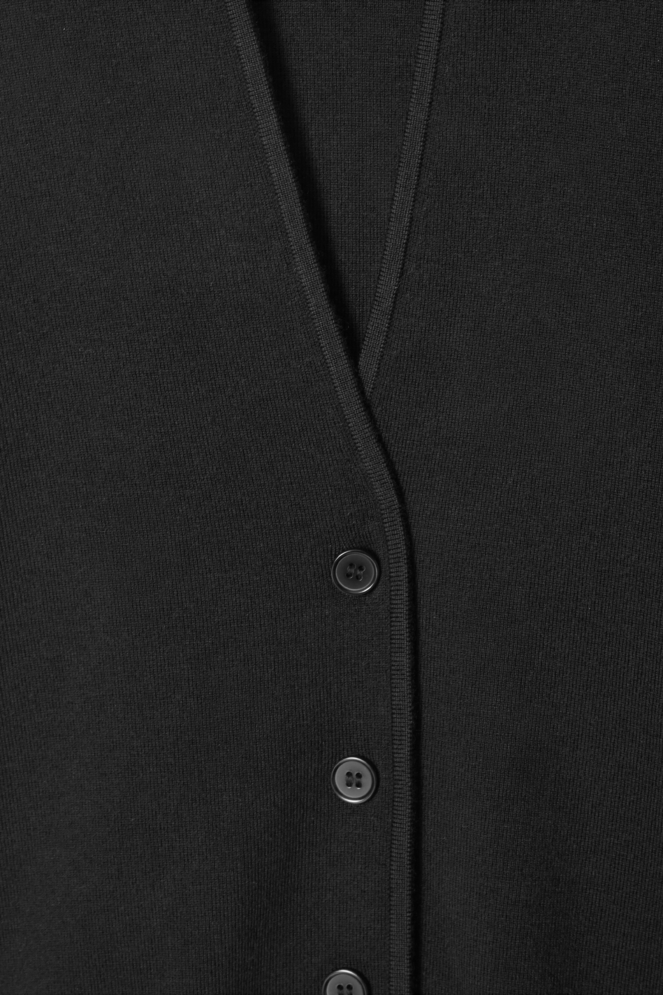 Ingrandisci l'immagine: WAISTED KNITTED CARDIGAN - BLACK - DONNA | H&M CH 2