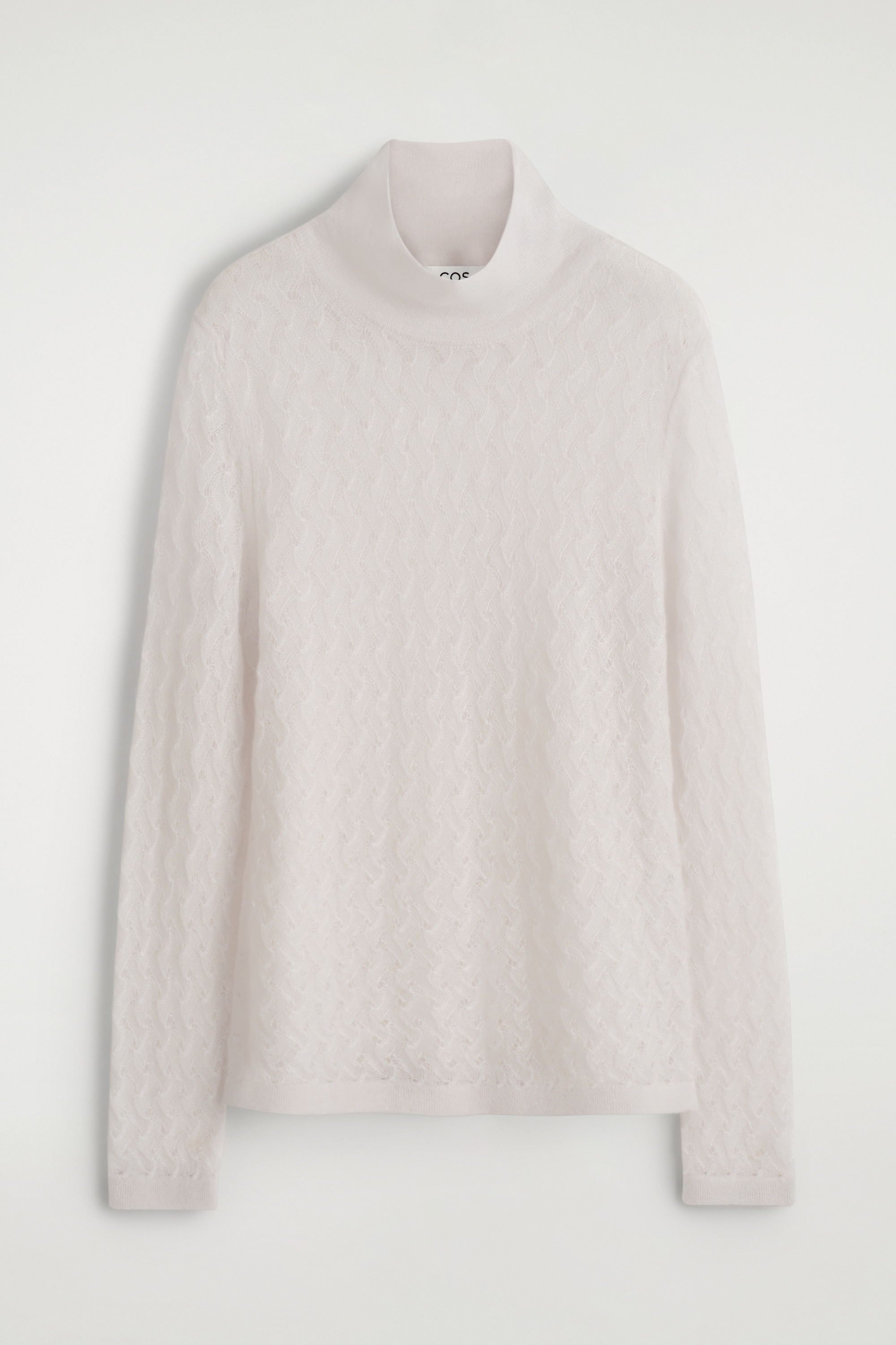 PULL EN MAILLE DE MOHAIR POINTELLE - IVOIRE/VERT FONCÉ