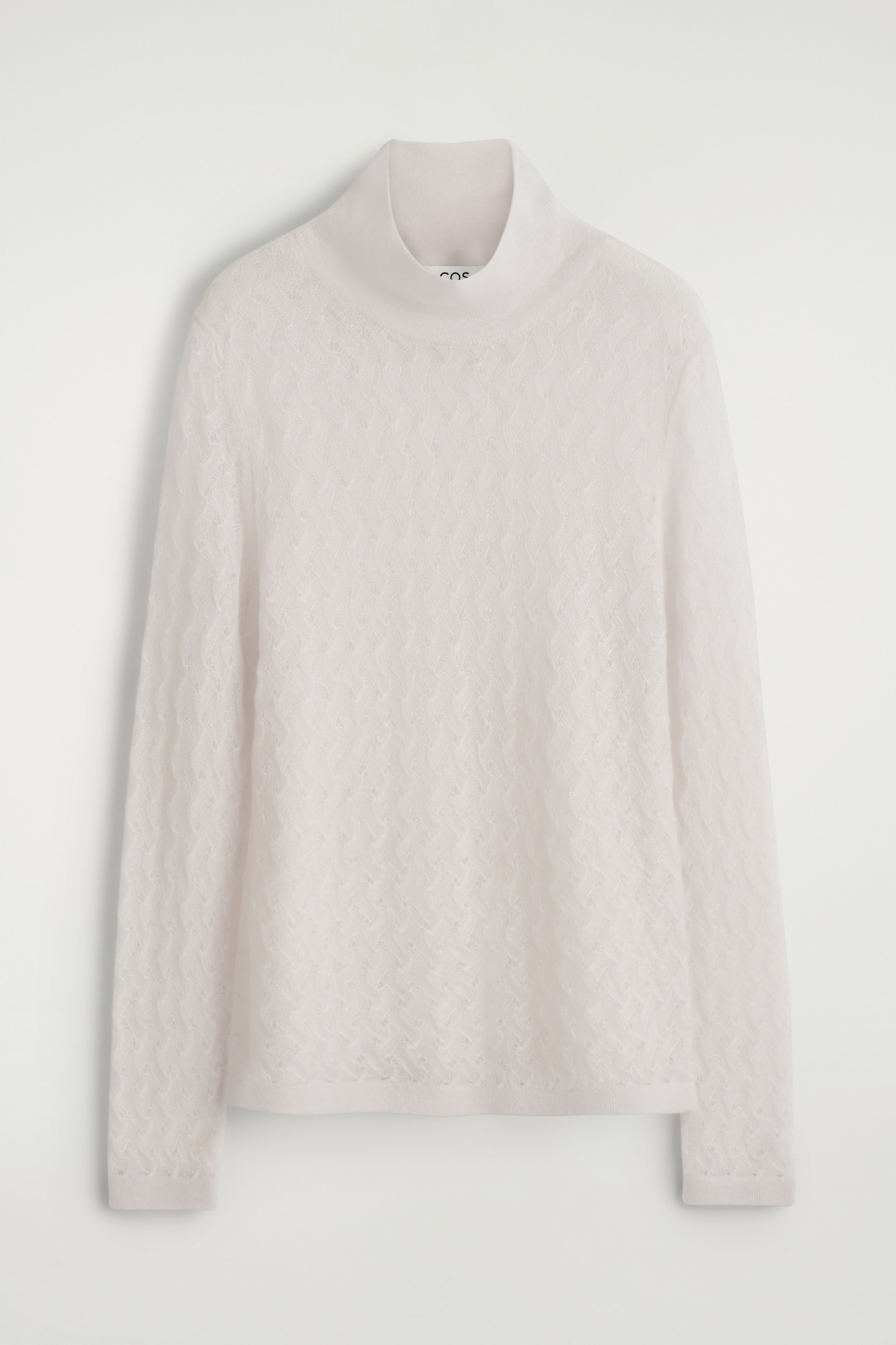 PULL EN MAILLE DE MOHAIR POINTELLE - IVOIRE/VERT FONCÉ - 2