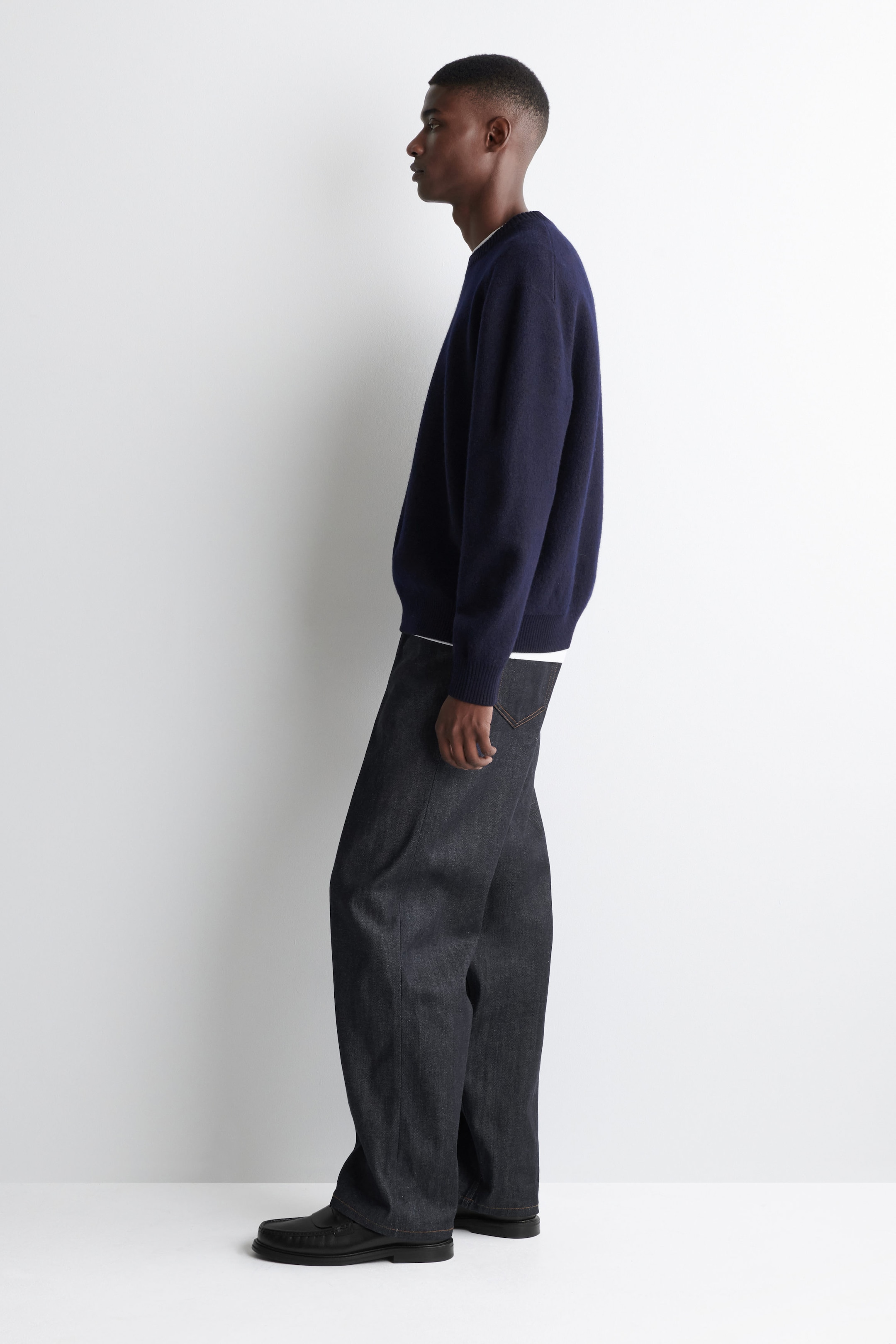 BOILED-WOOL CREW-NECK JUMPER