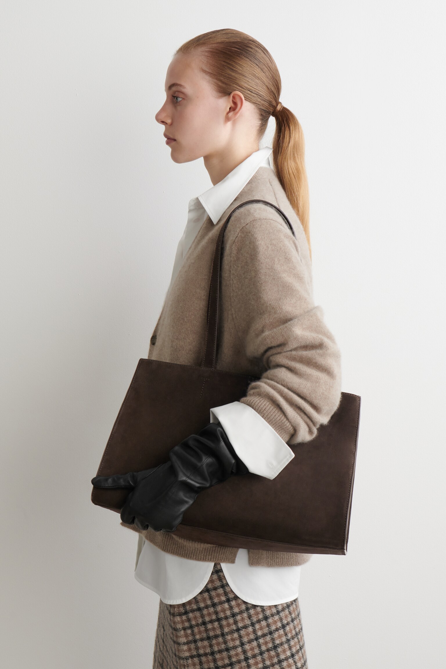 LANGE LEDERHANDSCHUHE - SCHWARZ