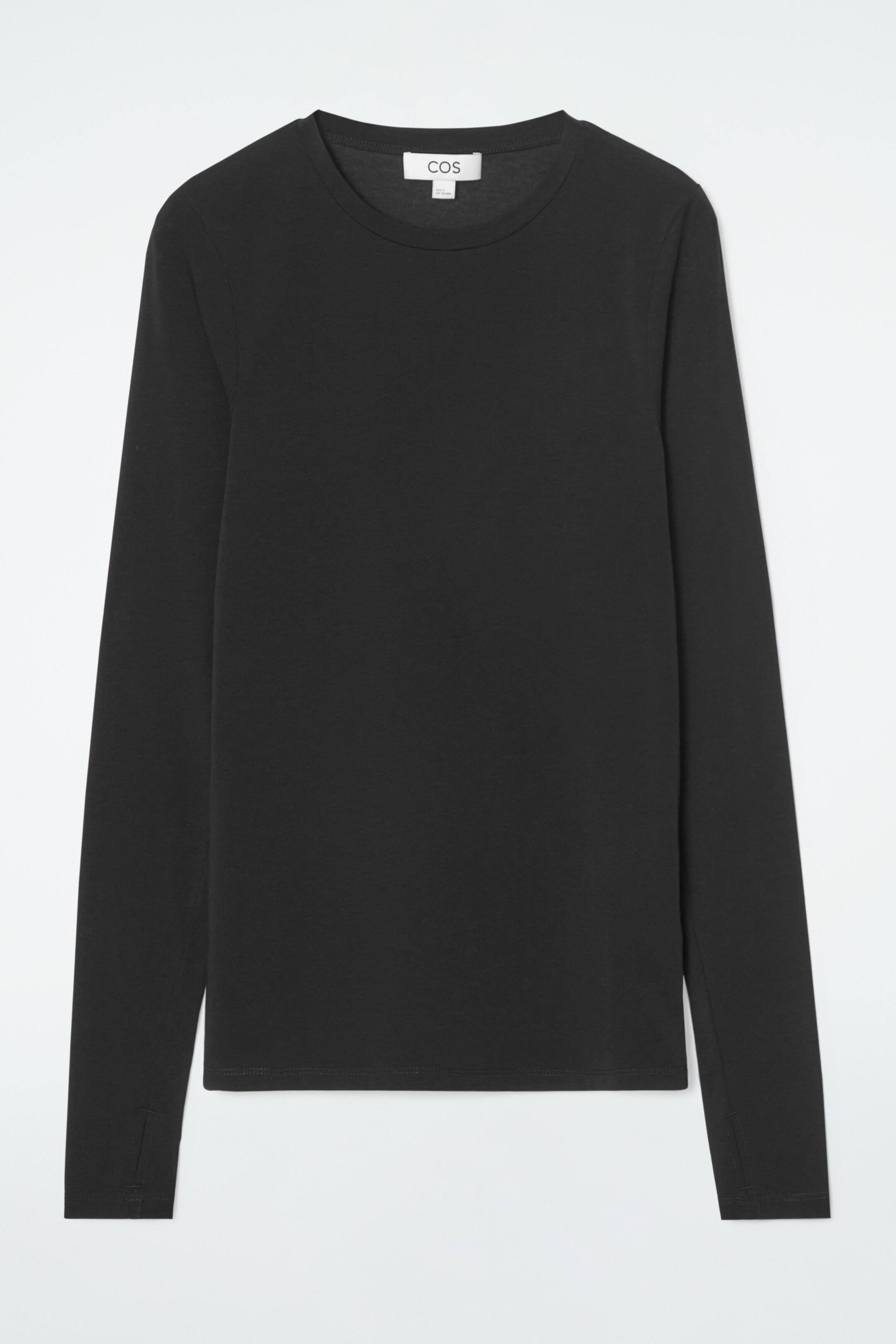 Ingrandisci l'immagine: SLIM LIGHTWEIGHT LONG-SLEEVED TOP - BLACK - DONNA | H&M CH 4