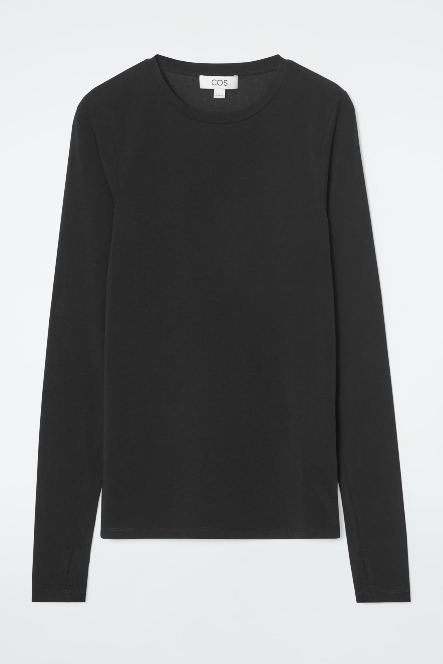 SLIM LIGHTWEIGHT LONG-SLEEVED TOP - BLACK/DARK RED/GREY MÉLANGE/DARK GREEN/WHITE/BROWN / STRIPED - 2